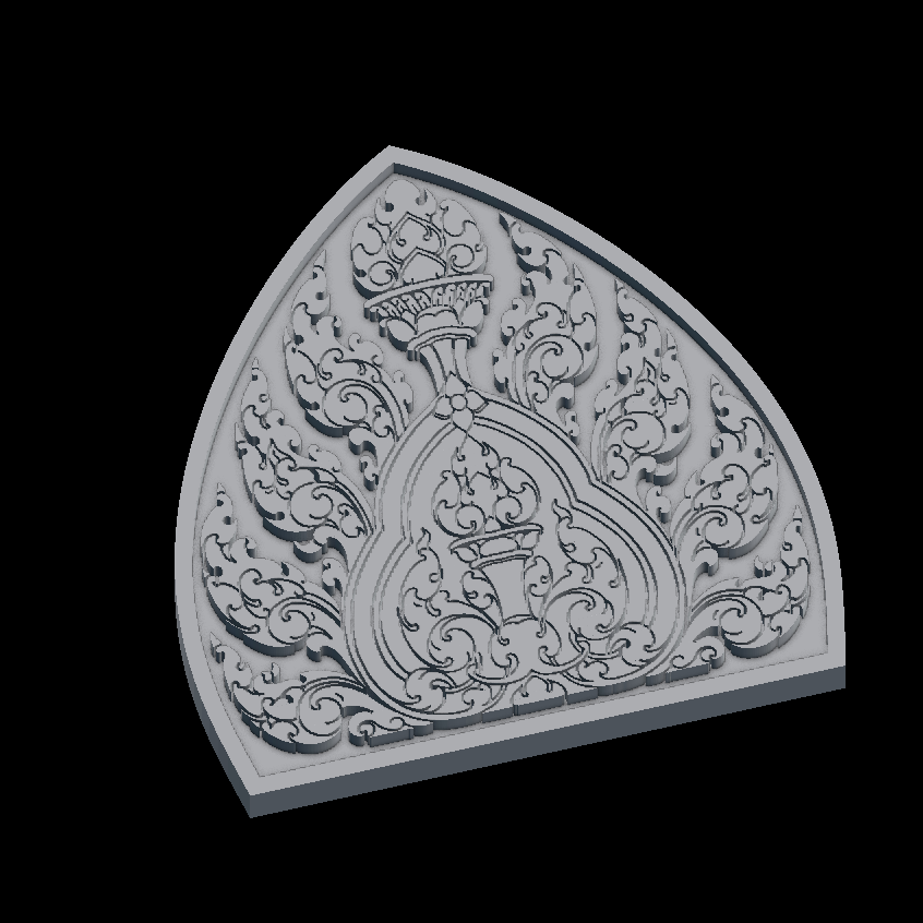 Khmer art (Kbach Khmer) sculpture - Lotus petal
