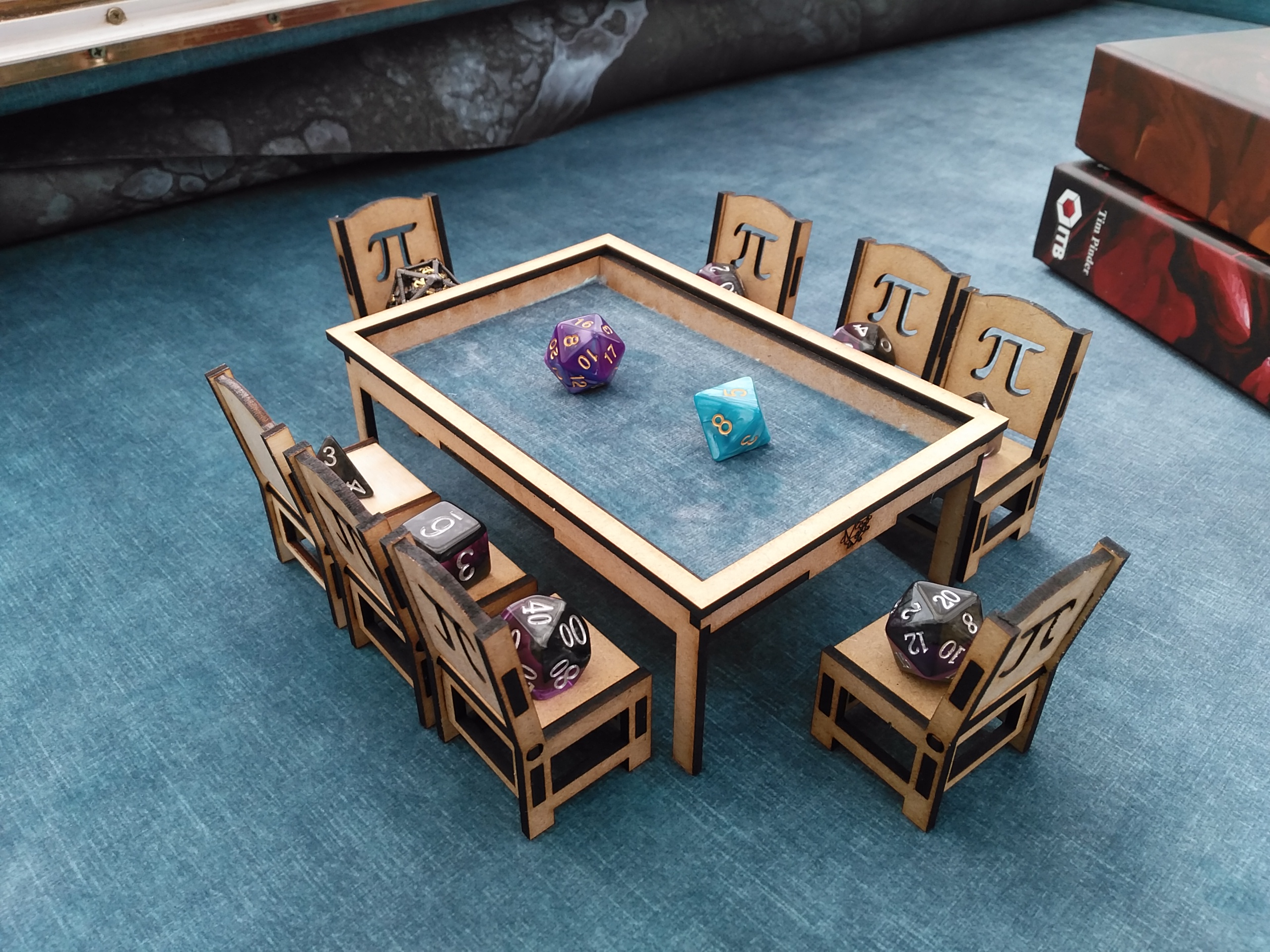 mini dice chair and table rolling tray
