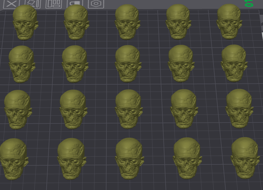 20 Zombie Heads