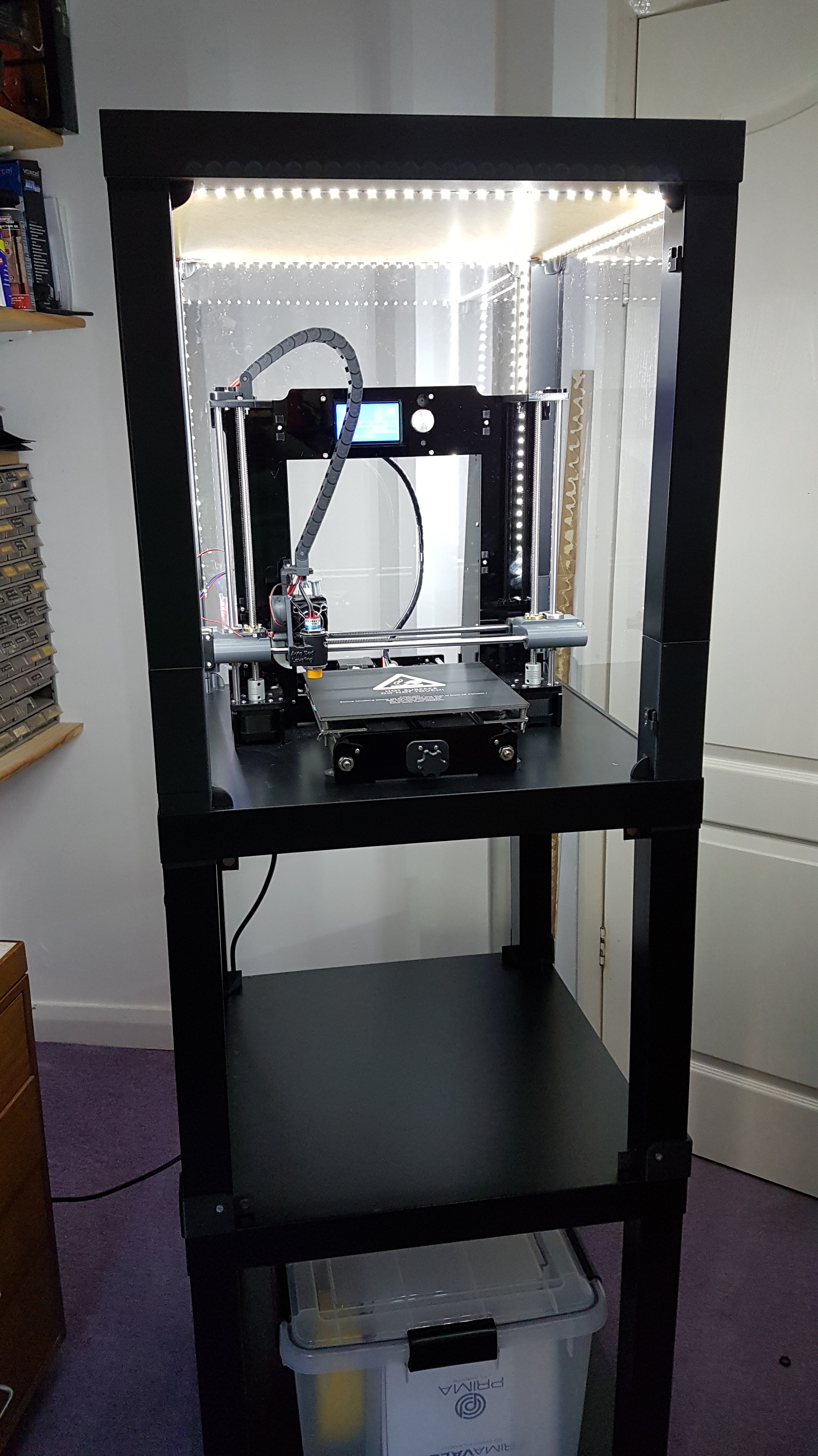 IKEA Lack Enclosure with power to removable cover