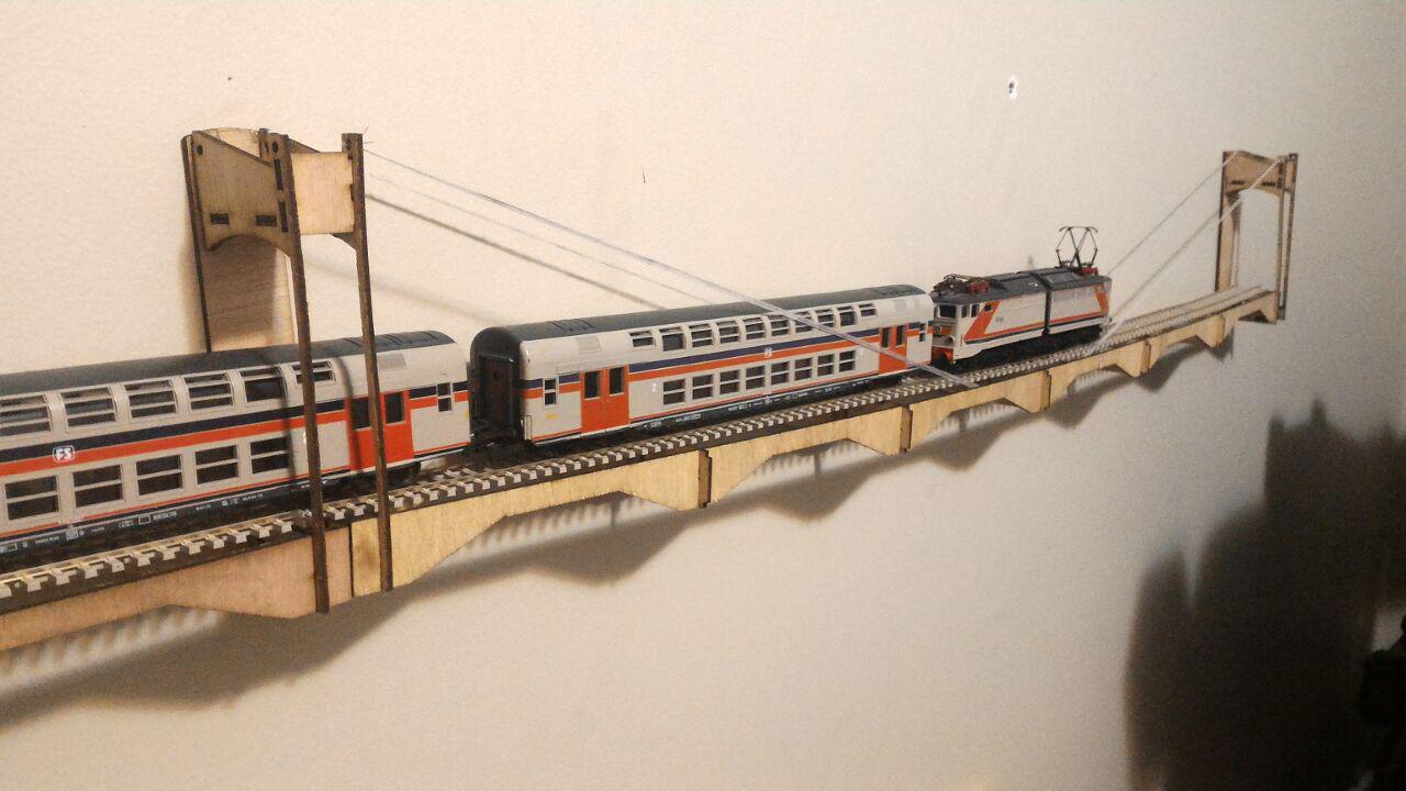 HO Scale wall mount bridge - Laser Cut