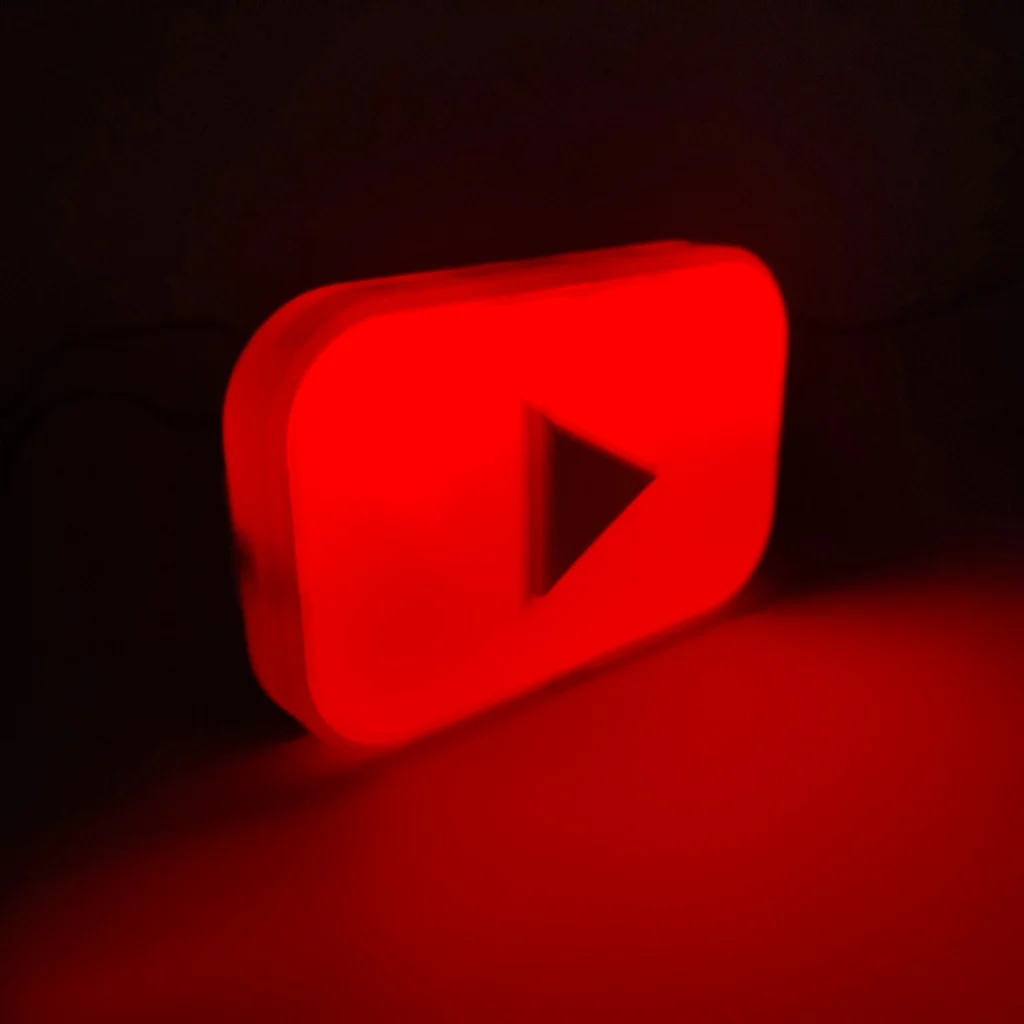 YouTube Live Play Button Led Light OC