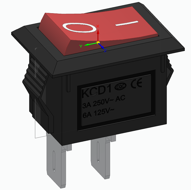 Small Rocker Switch KCD11-101 8.5x13.5mm
