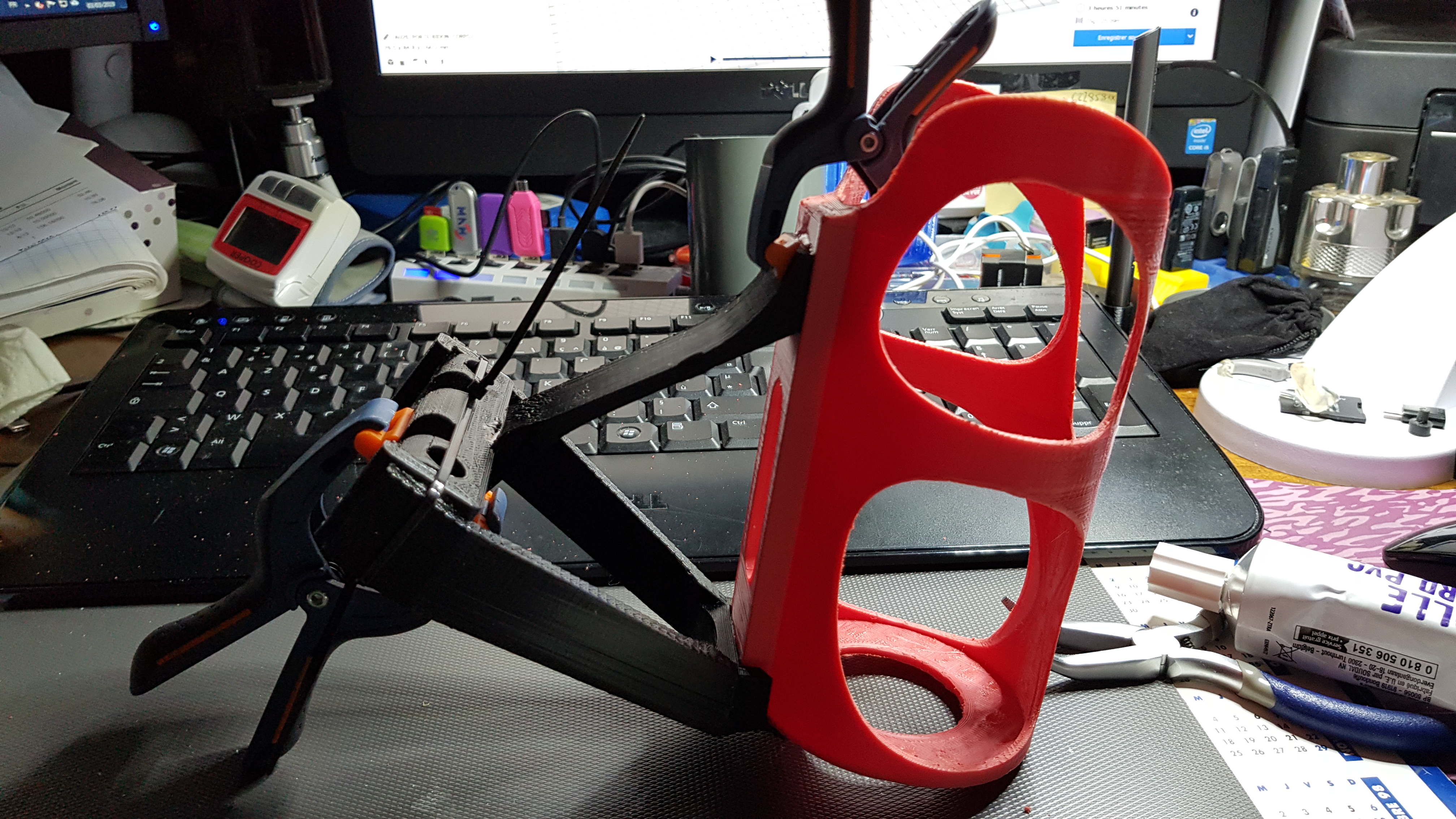 Support-Bidon VTT MTB rear saddle