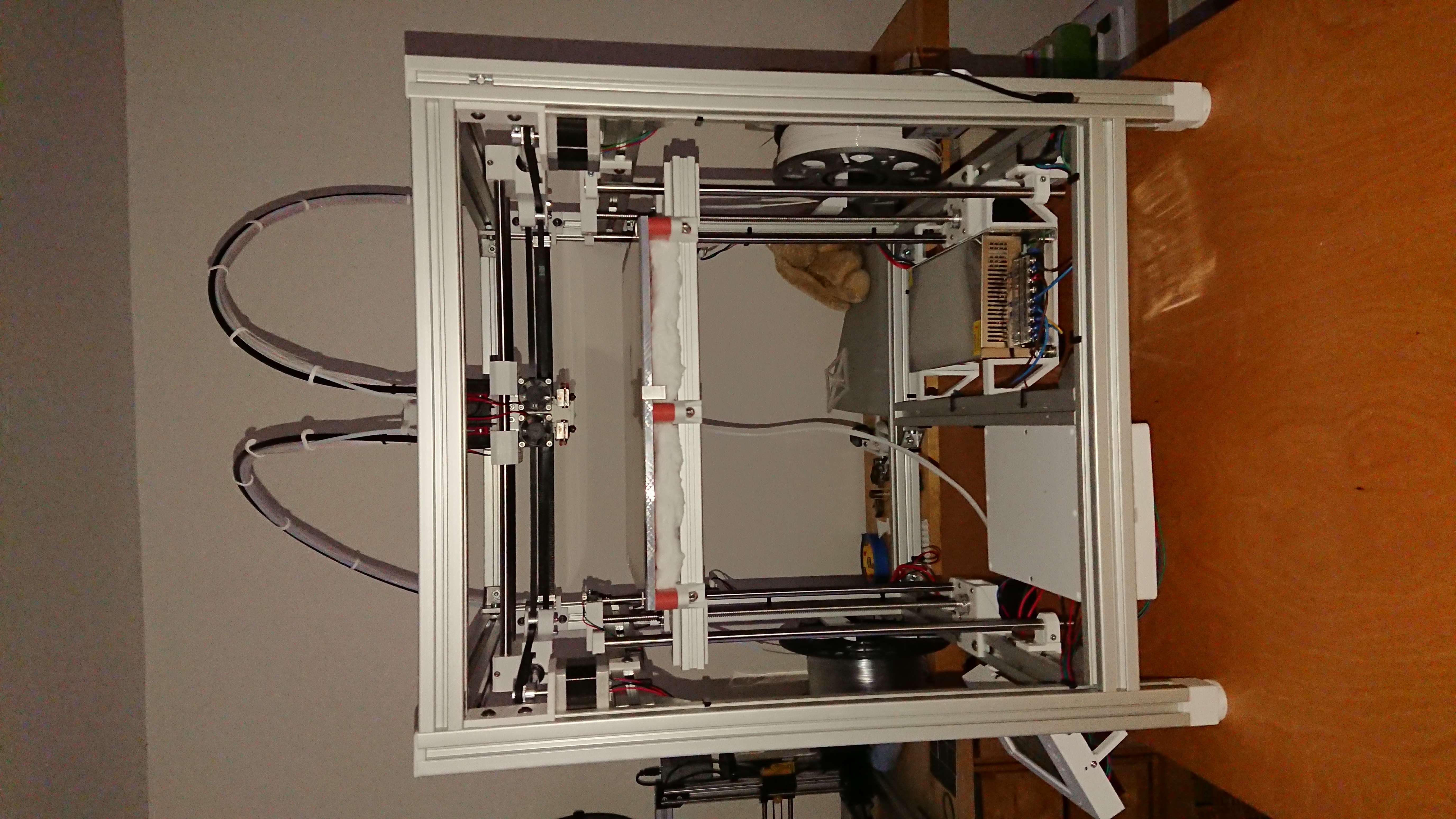 Hypercube Evolution, My vers. DualHotend, XCarriage YCarriage 10mm Horizontal Rods, ZAxis 10mm Rods, Belt tensioning