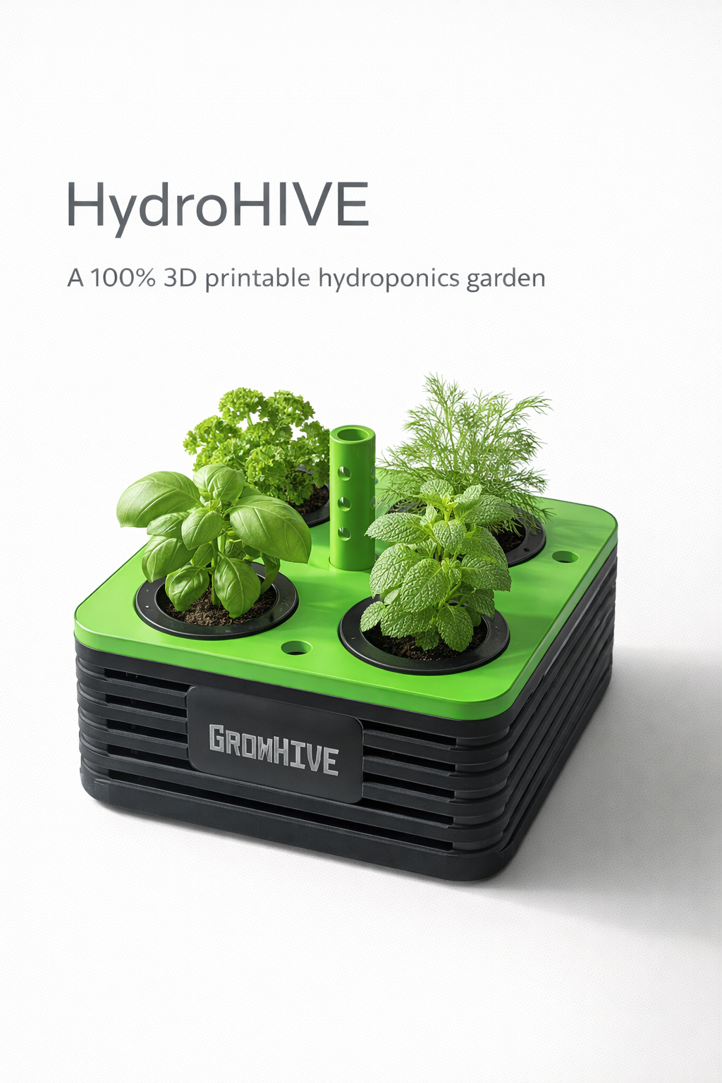 HydroHIVE - GrowHIVE 3D Printed Hydroponic Herb Garden - Hydroponic Gardening