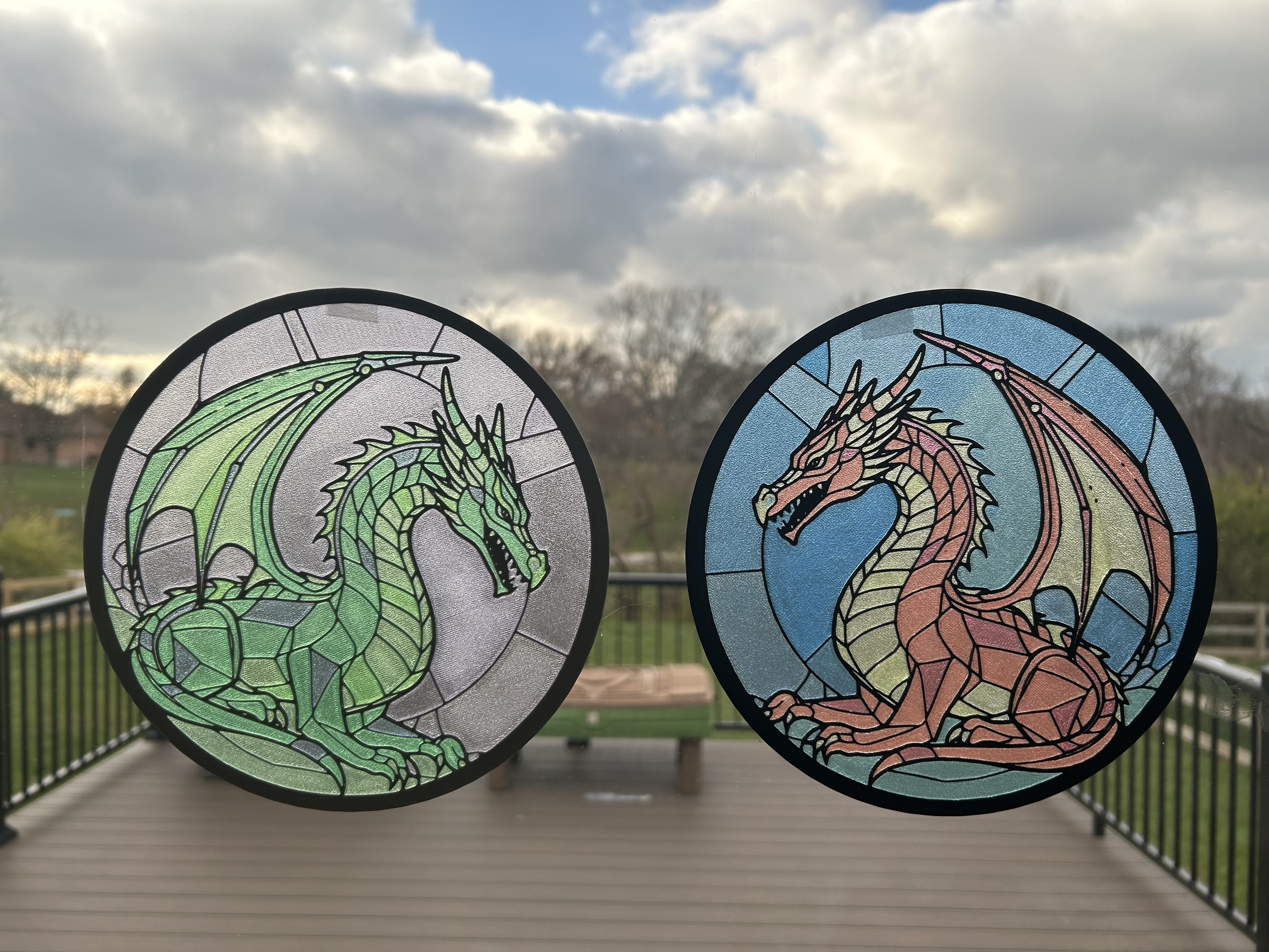 Stained Glass Dragon - (Bambu AMS Print)