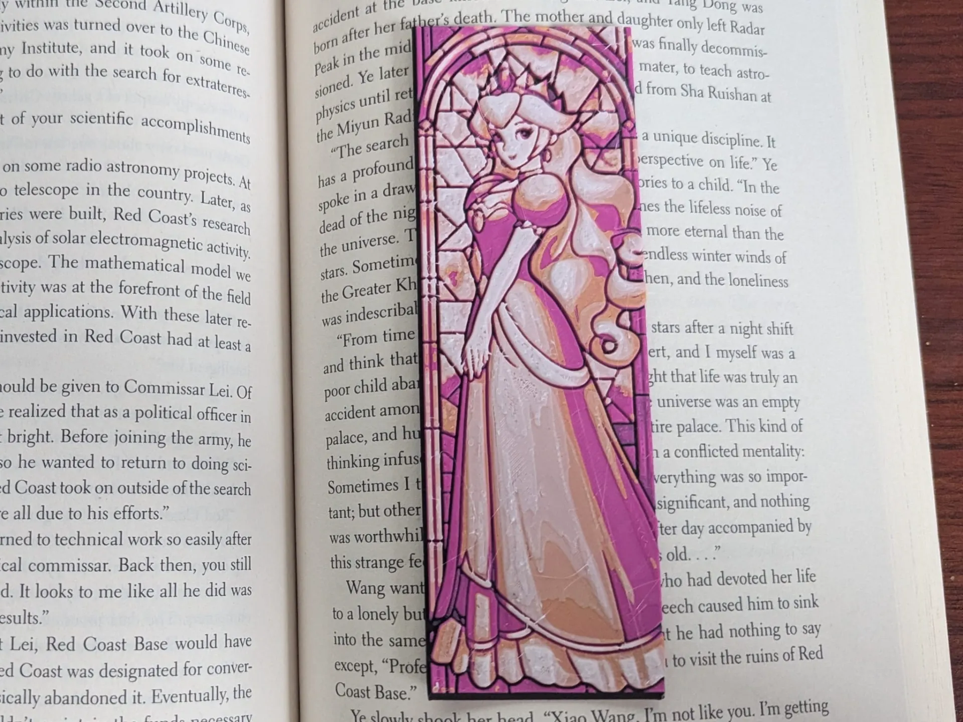Princess Peach Stained Glass Bookmark