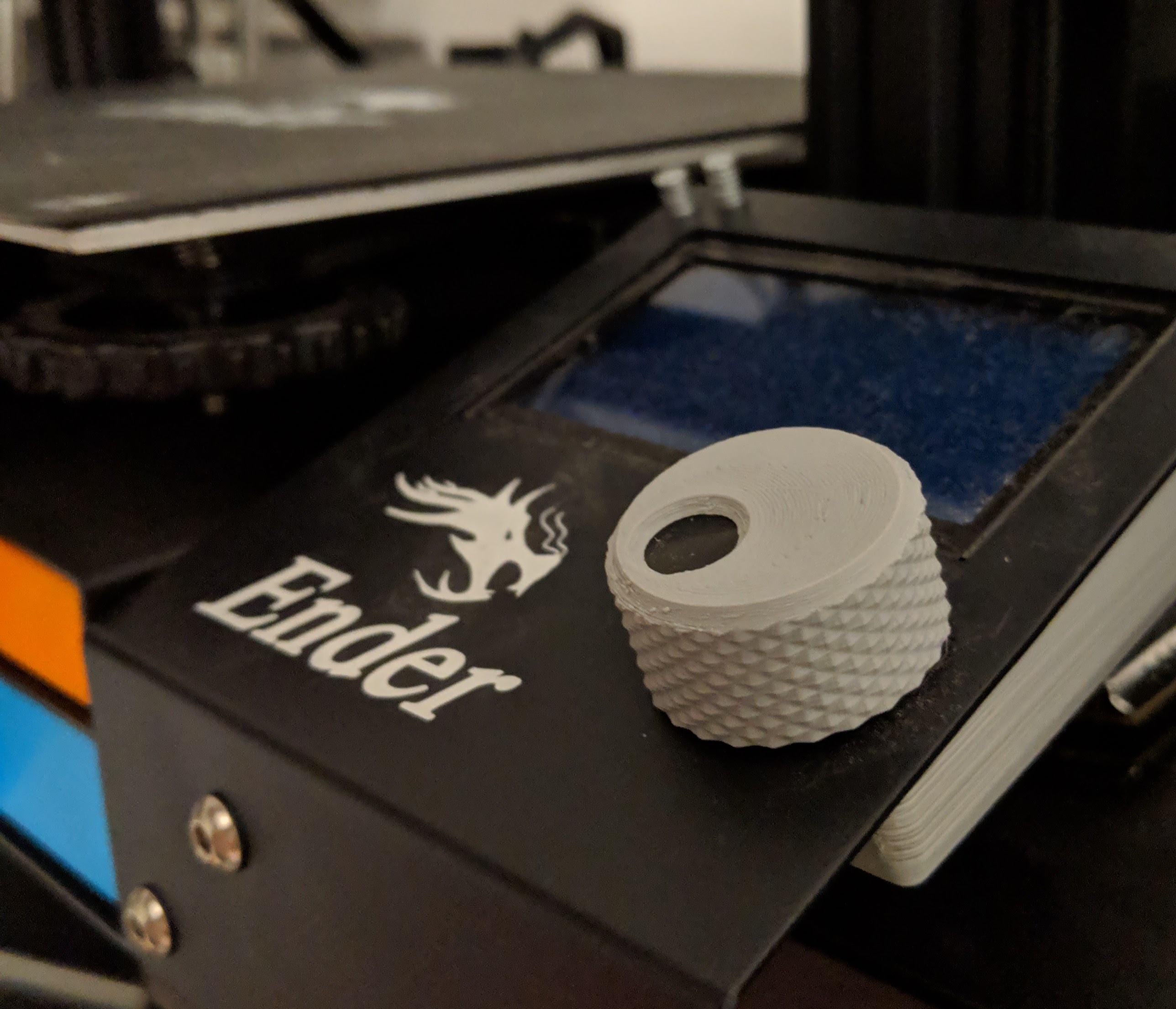 Knurled Control Knob + Knob Cap for Ender 3