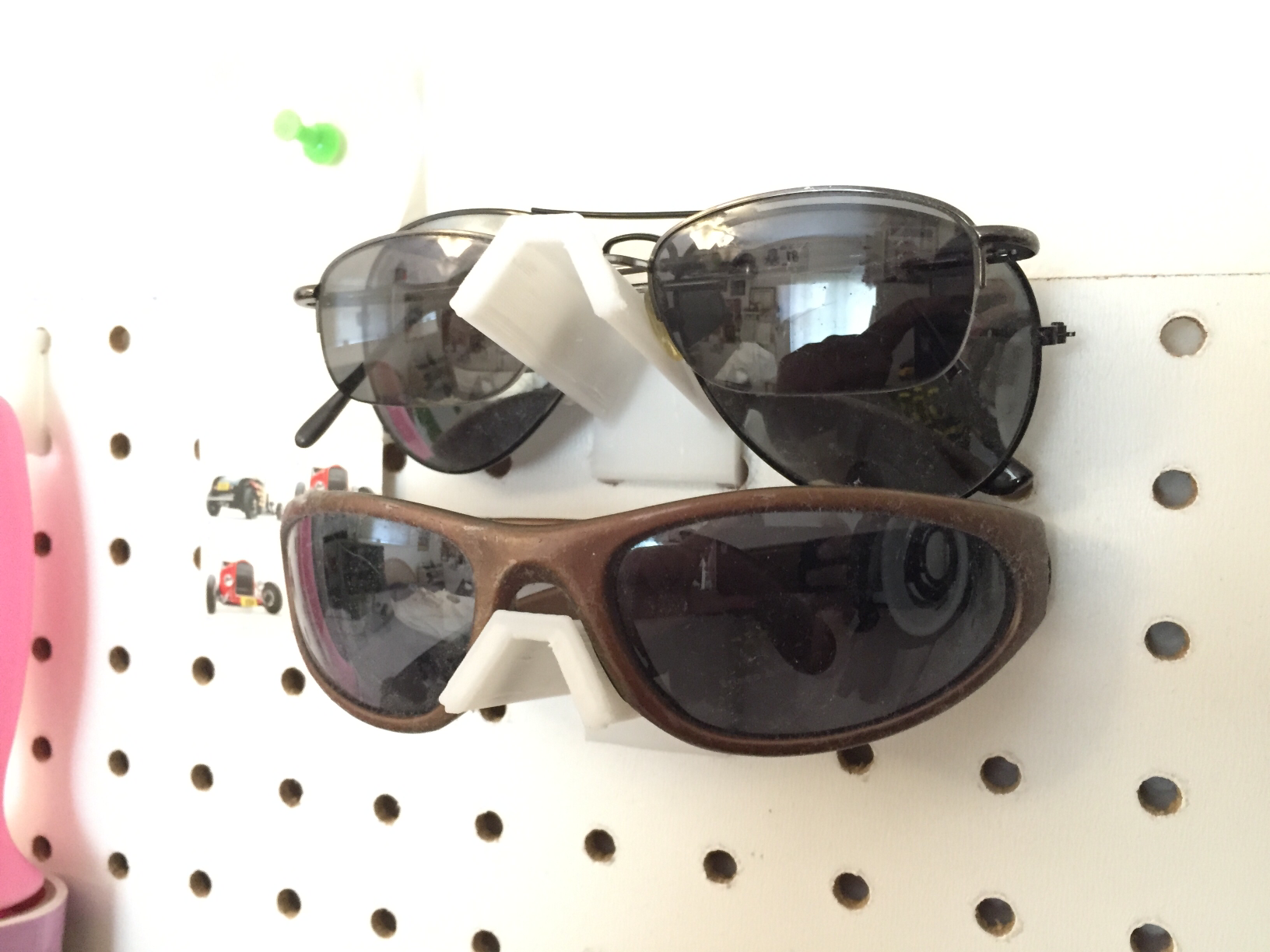 pegboard peg board sunglasses glasses holder