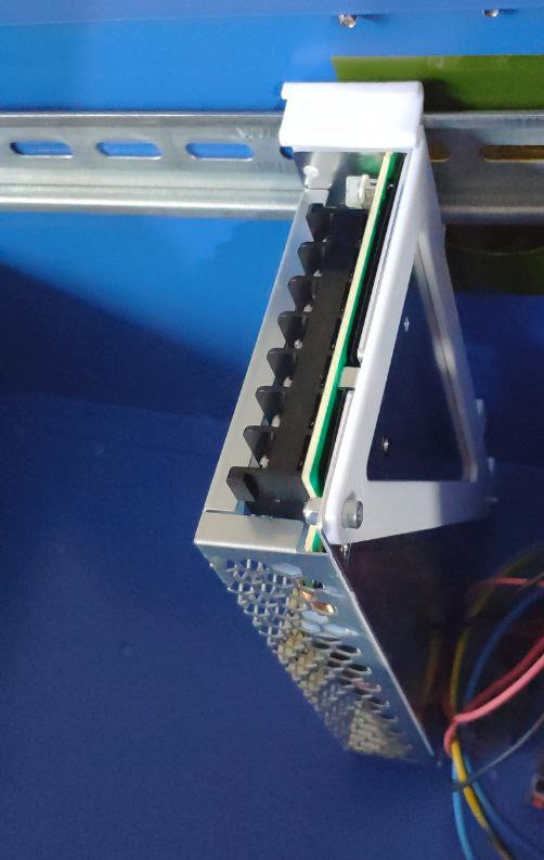 DIN rail mount for MeanWell LRS-150-12