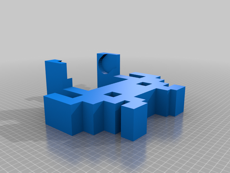 Space invader toilet paper holder - with holes for screws