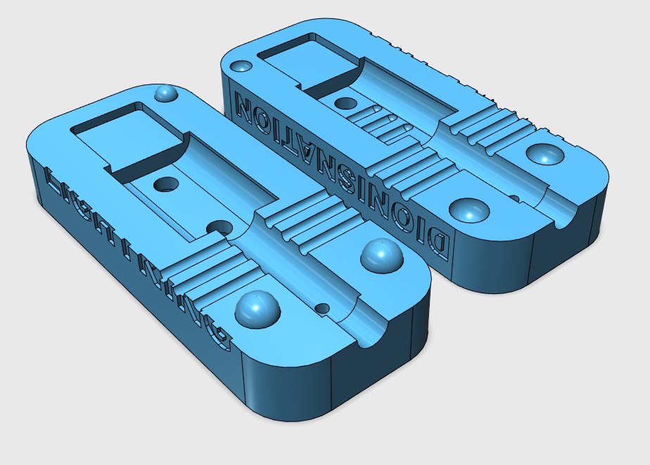 Lightning press mold for hot glue