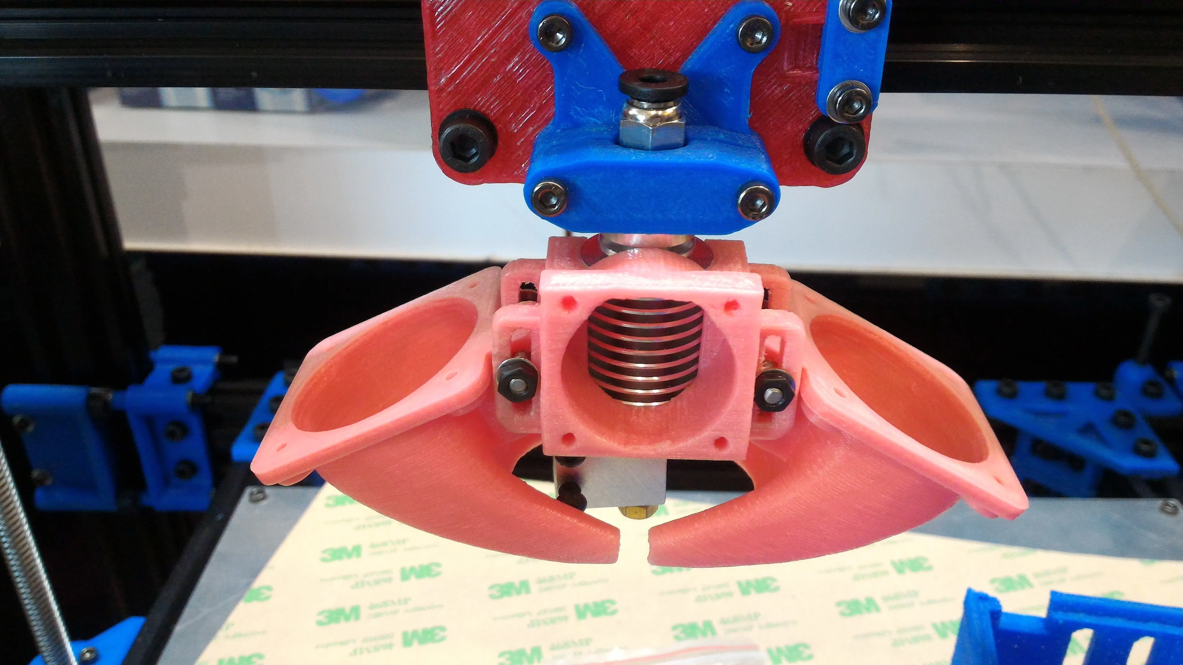 E3d V6 Valcano center piece for dual duct fans