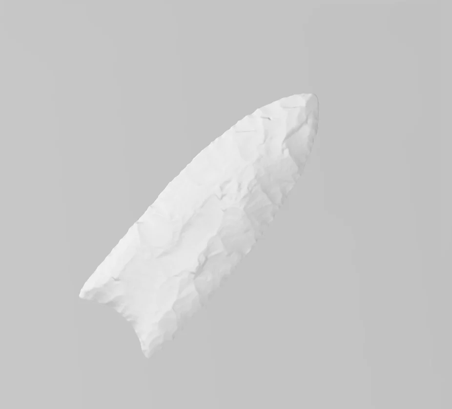 Clovis Paleoindian projectile point replica