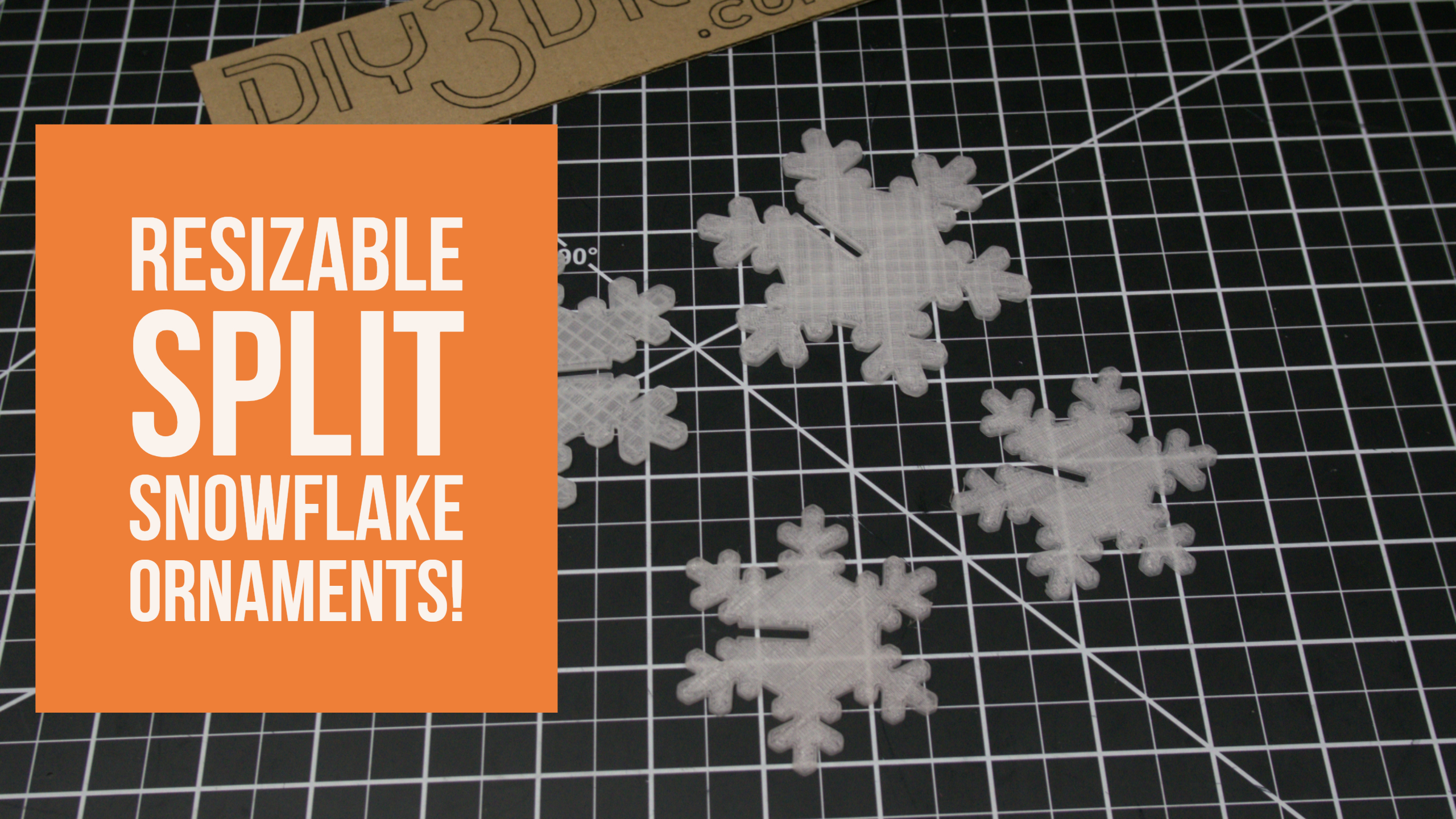 Customize-able  Split Snowflake Christmas Ornament!