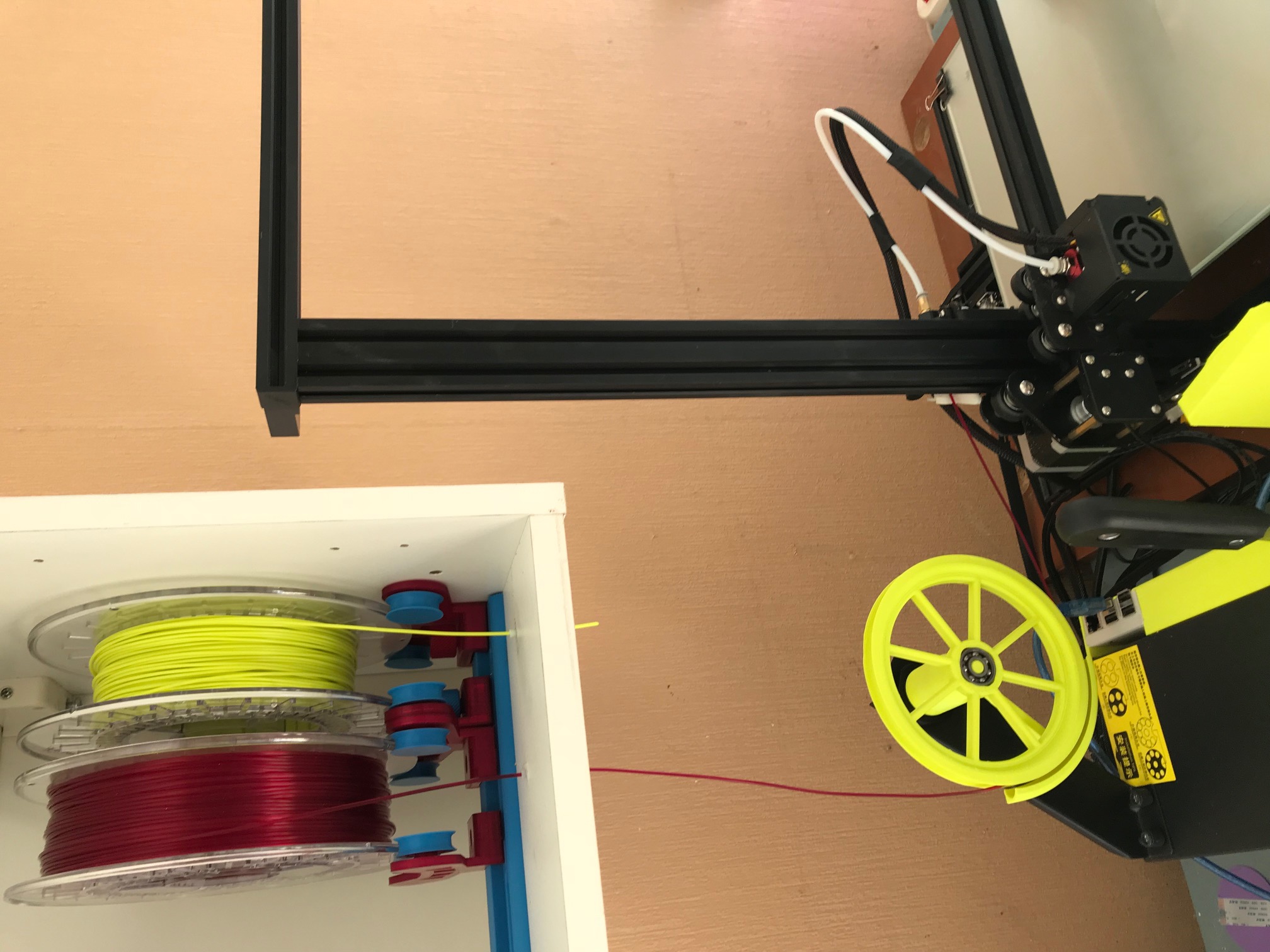 Creality CR10 wheel filament guide