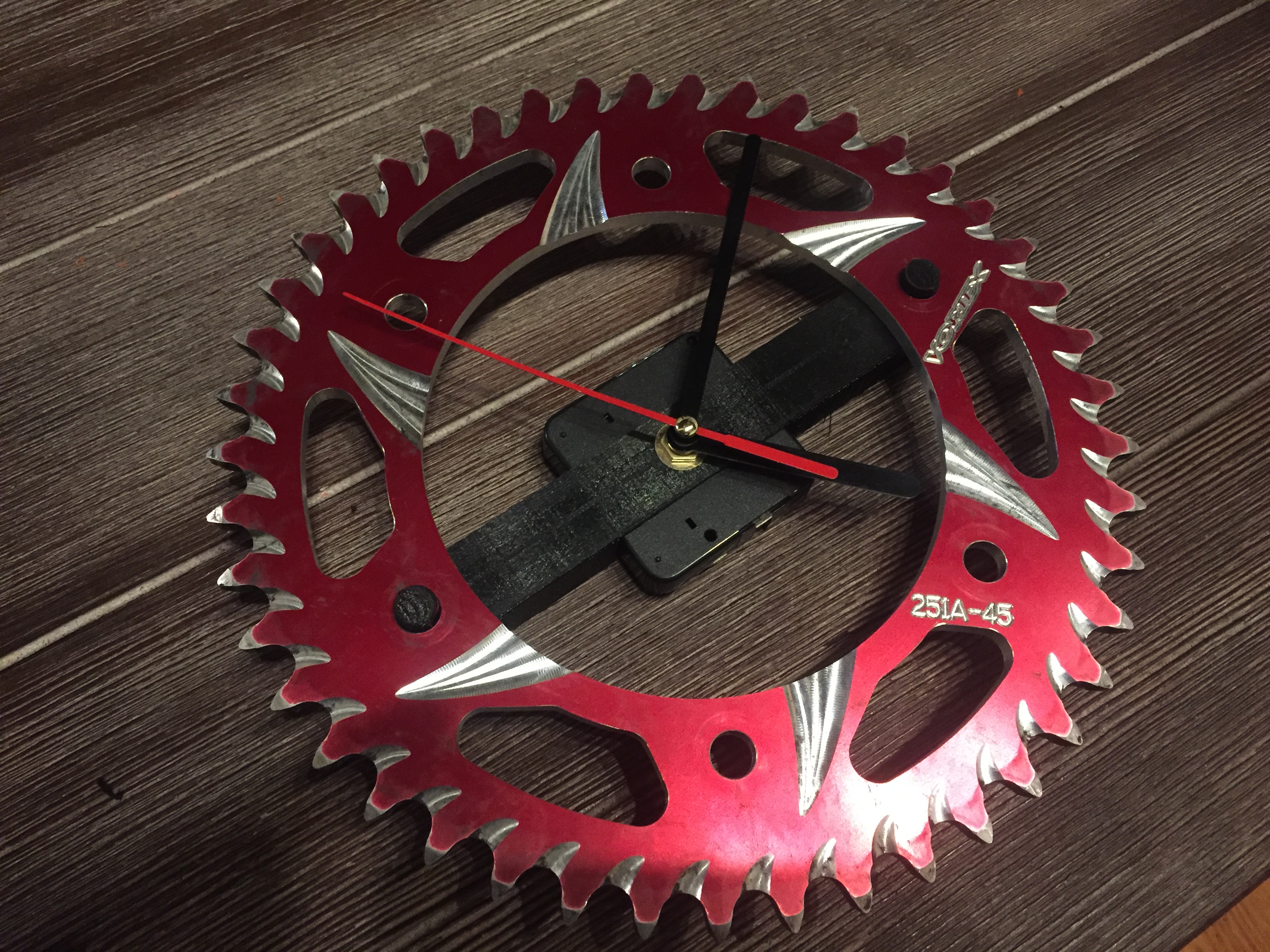 Motorcycle Sprocket Clock Conversion Bracket