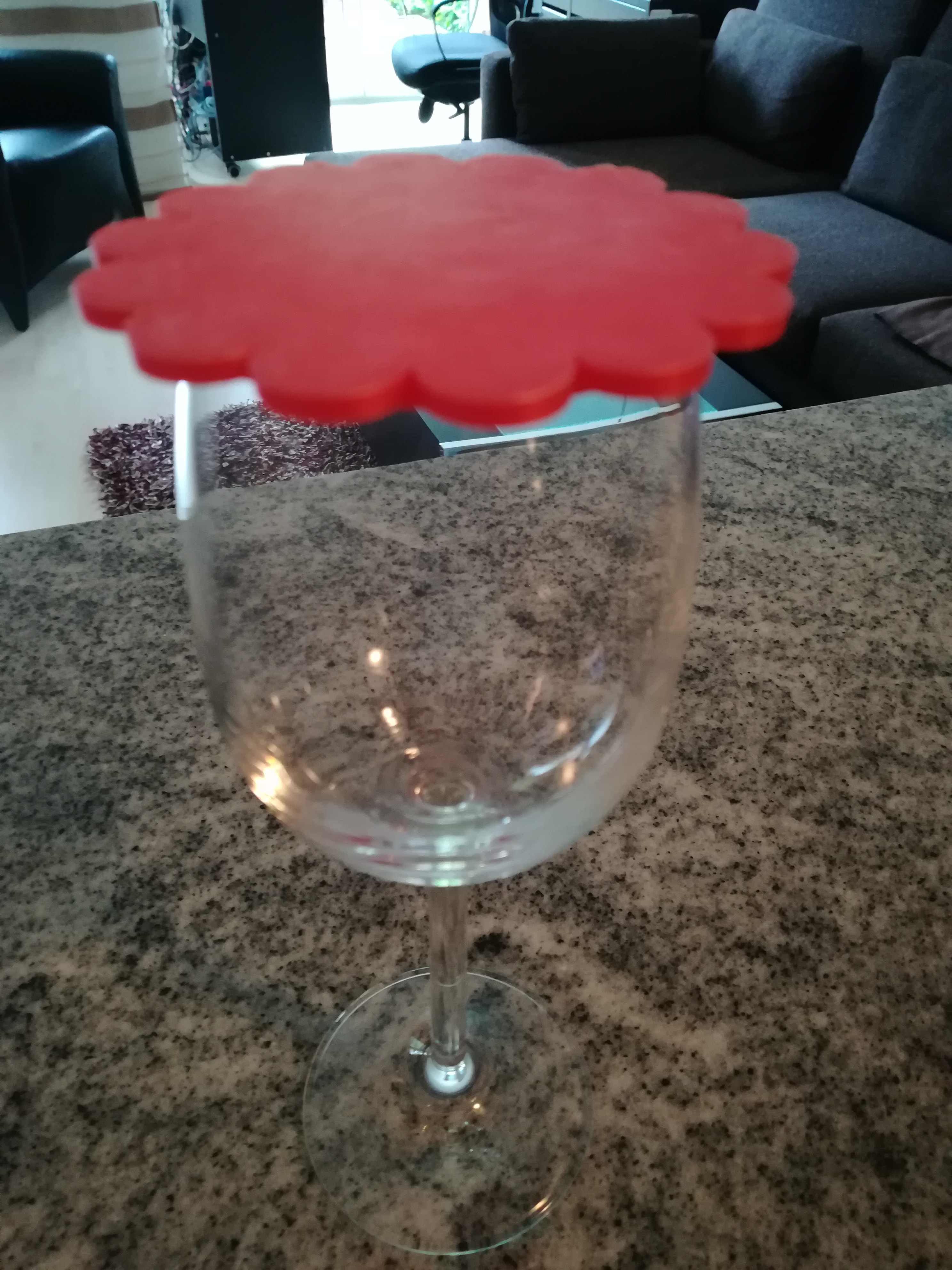 Protection cover for wine glass / Deckel für Weinglas
