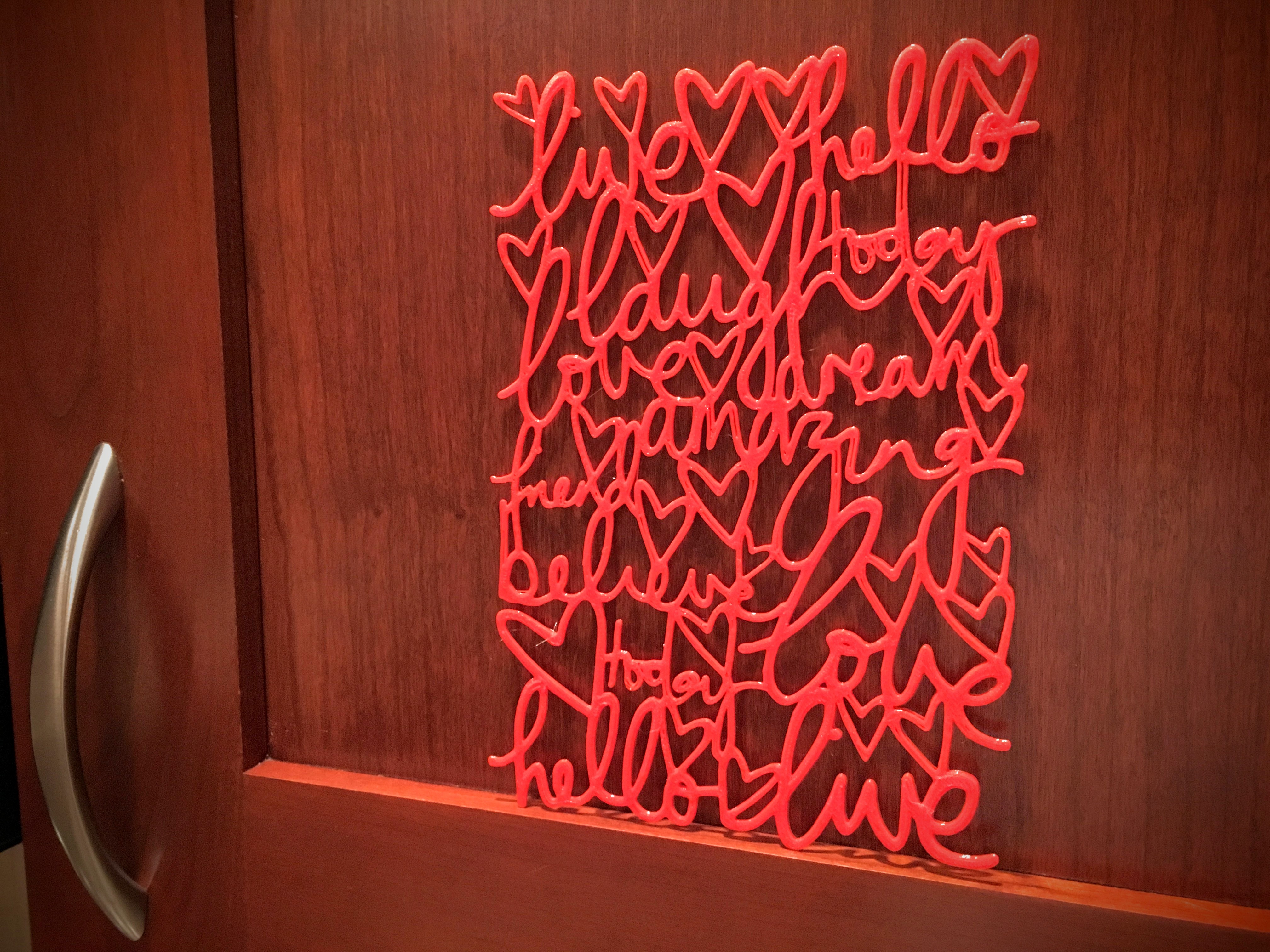 Valentine's Day "Live Laugh Love" sign