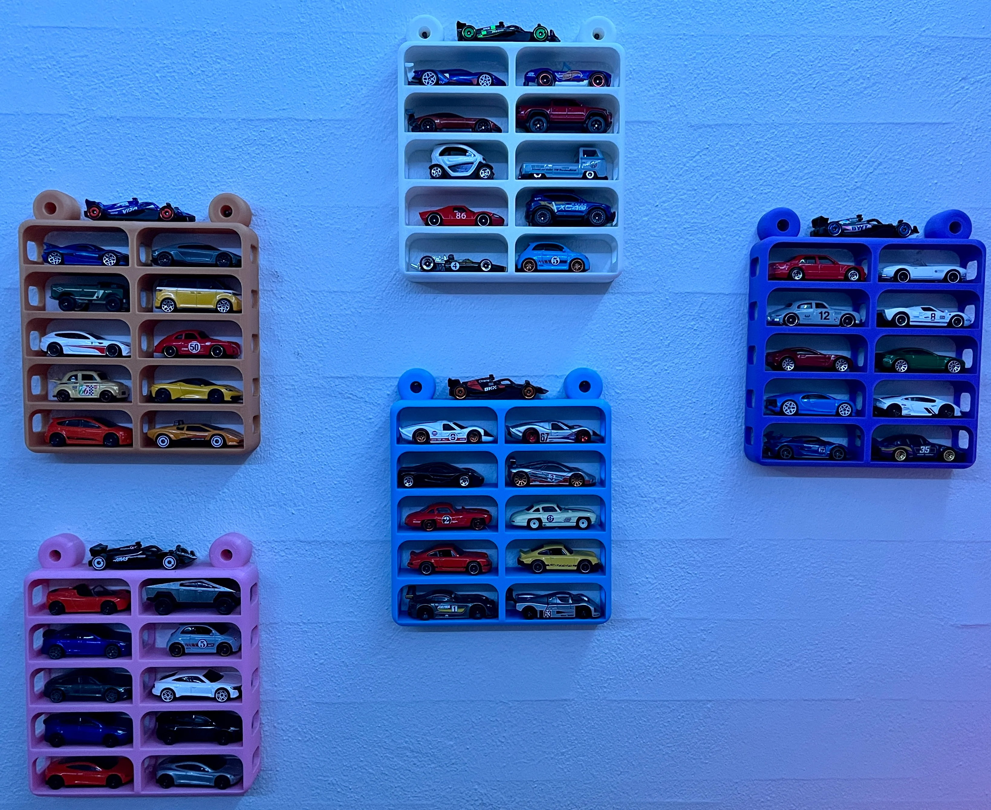 Hot Wheels wall display