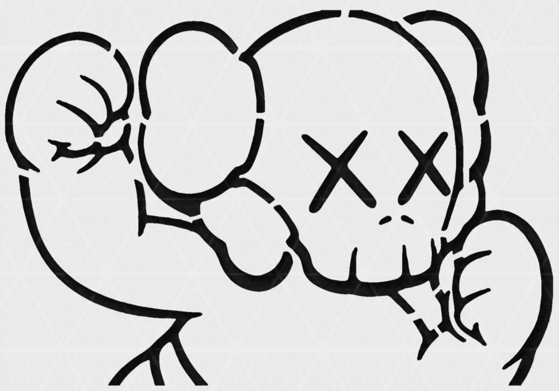 Kaws stencil
