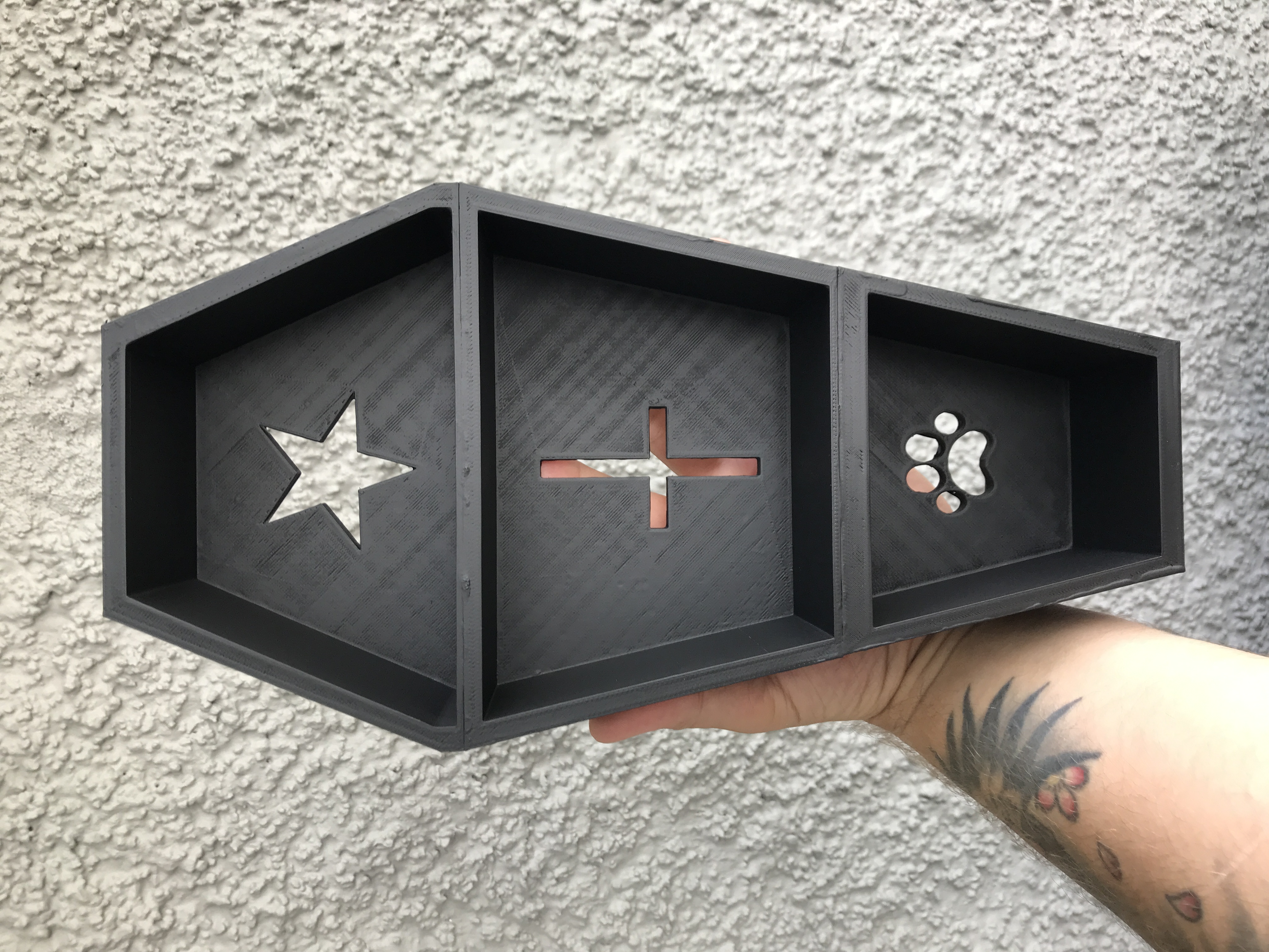 Coffin shelf for jewelry, makeup etc