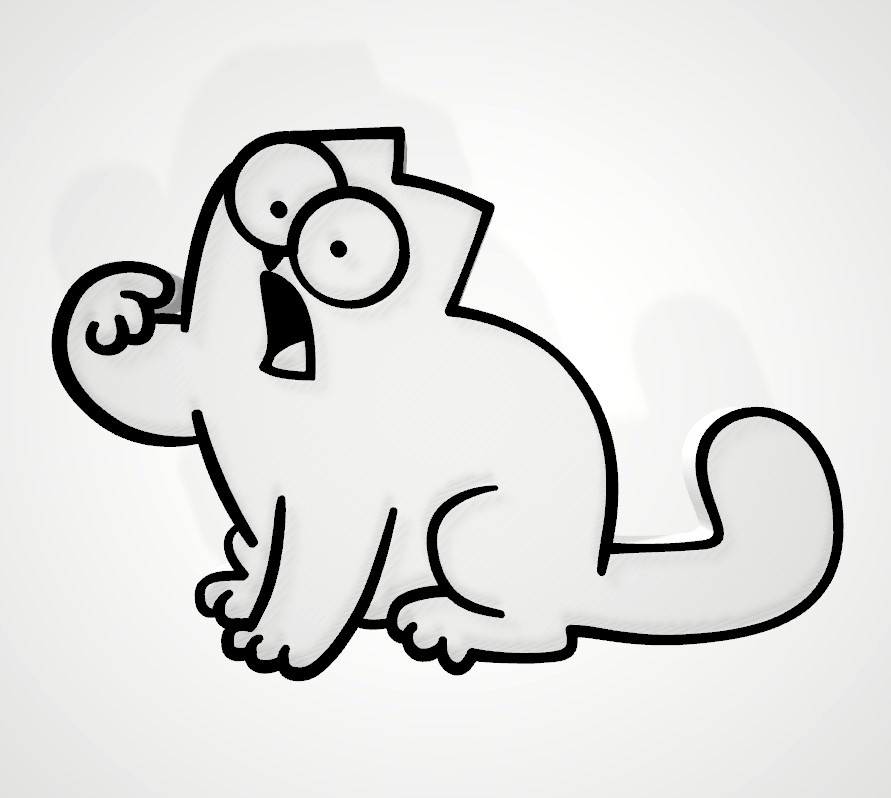 Simon's Cat  fridge magnet dual color