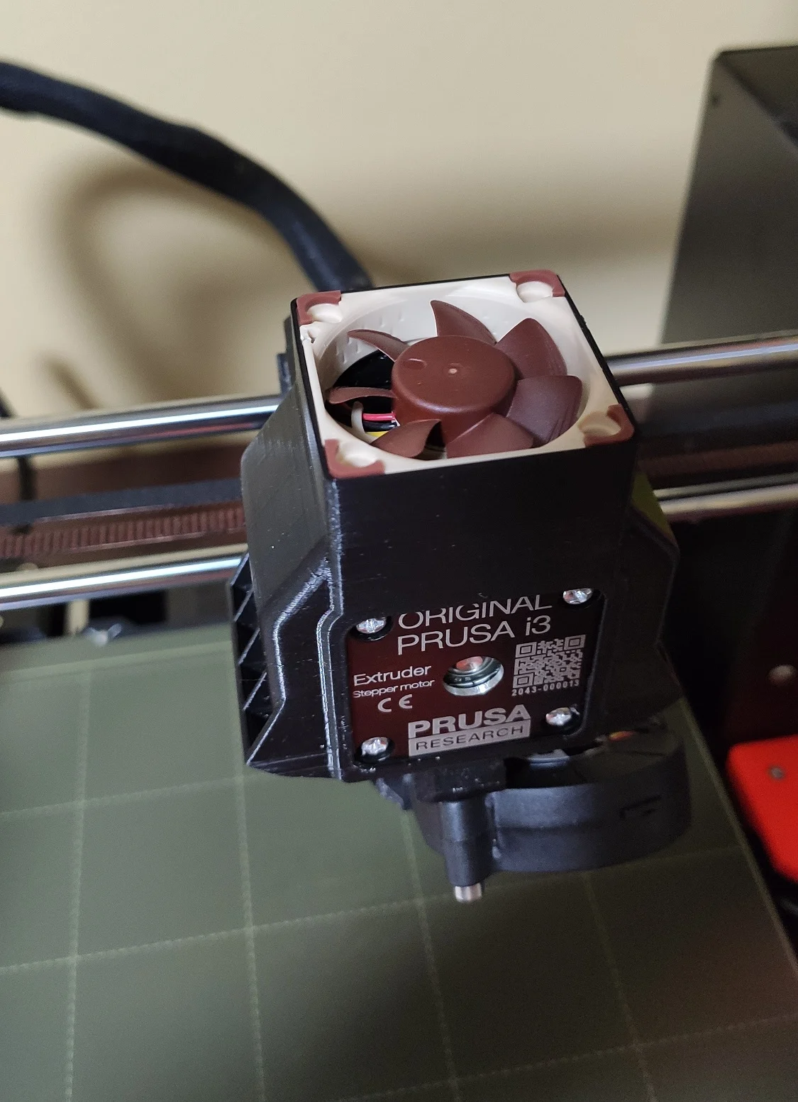 Prusa MK3s+ extruder motor cooling duct remix v1