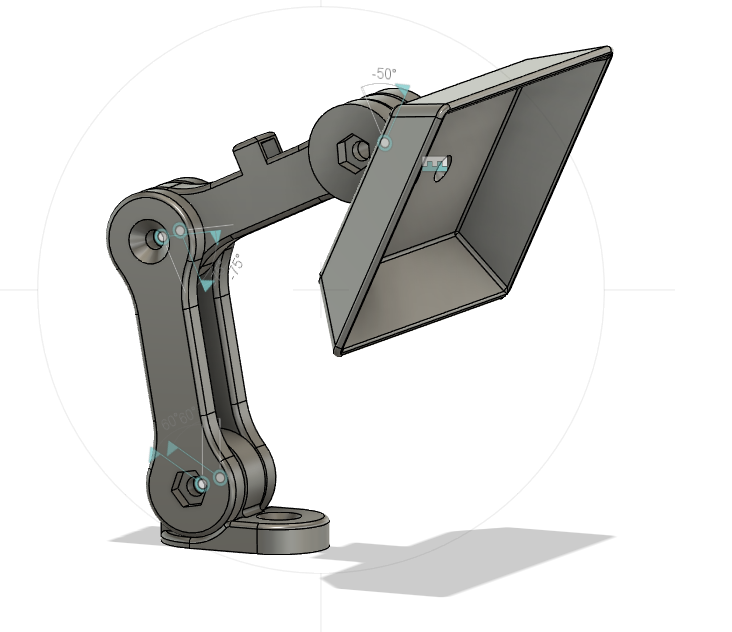 Movable mount for LED light for 3d printers