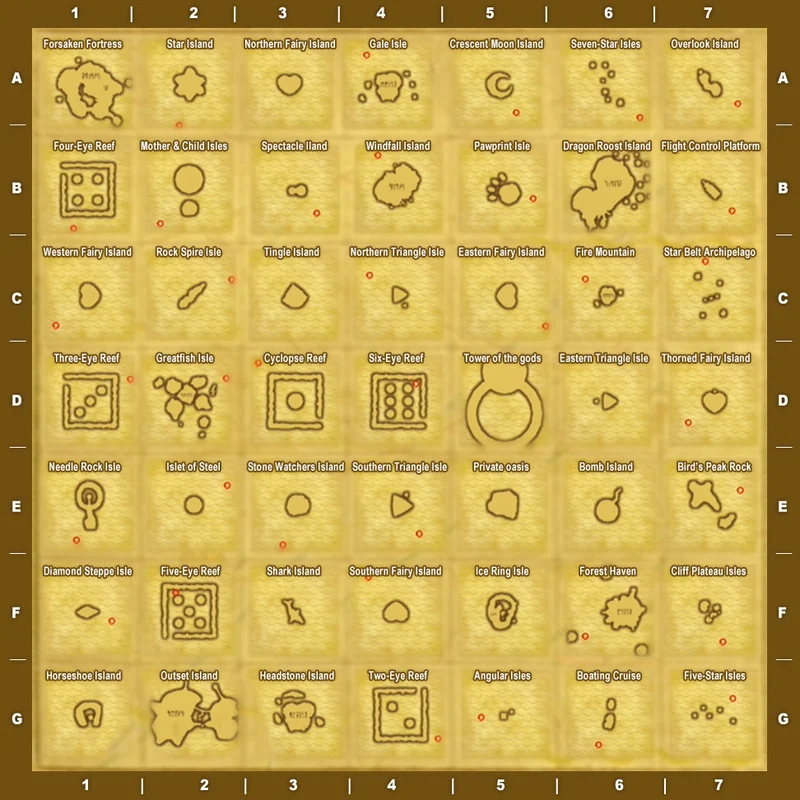 All Wind Waker Islands