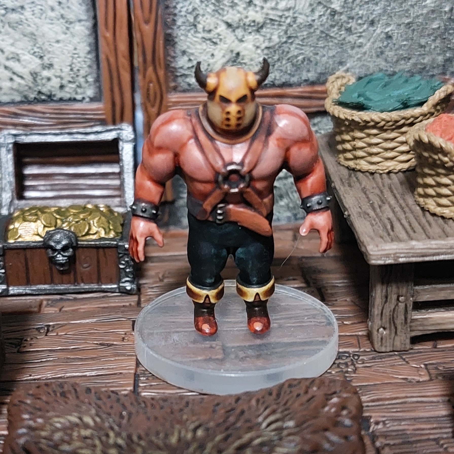 Dragon Quest NPC Toughie/ Thug/ Weapon Seller - D&D Scale, Pre-Supported