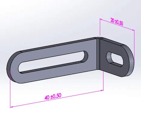L-bracket 20-40x11mm