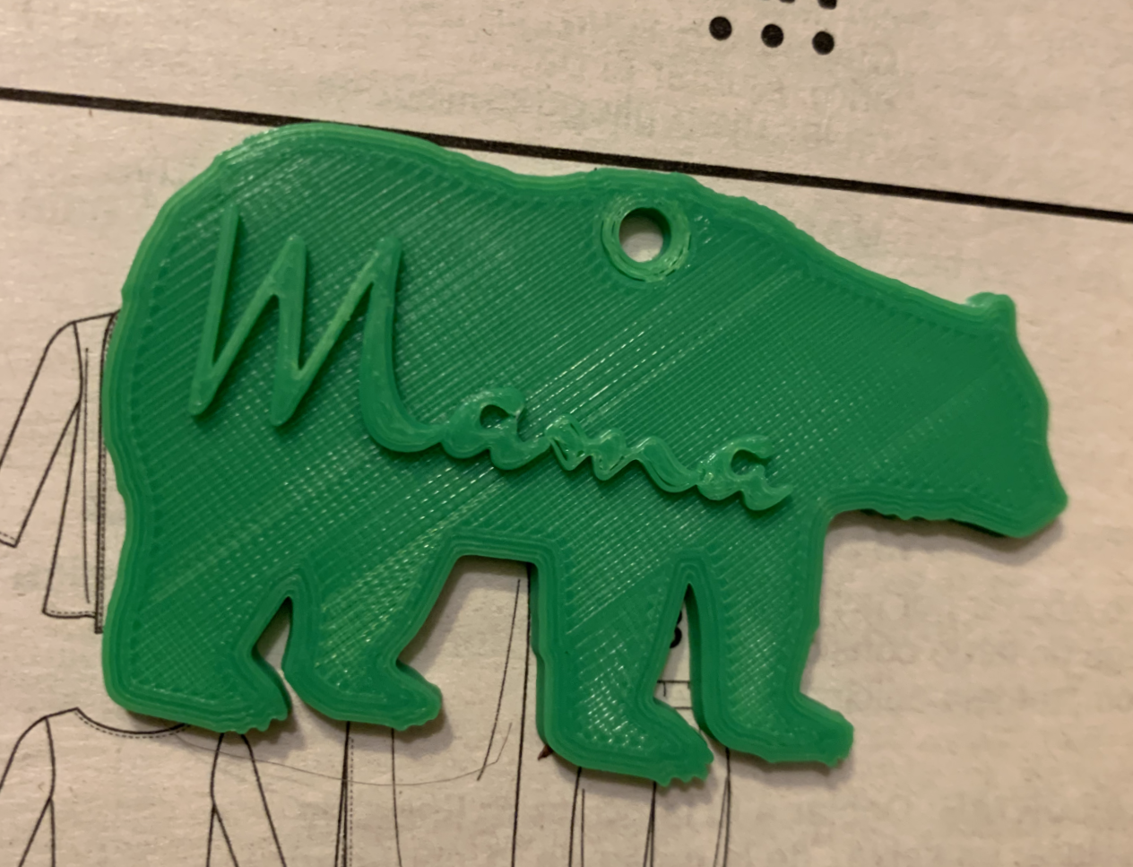 Mama Bear keytag