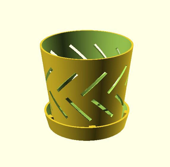 Customized orchid pot + saucer