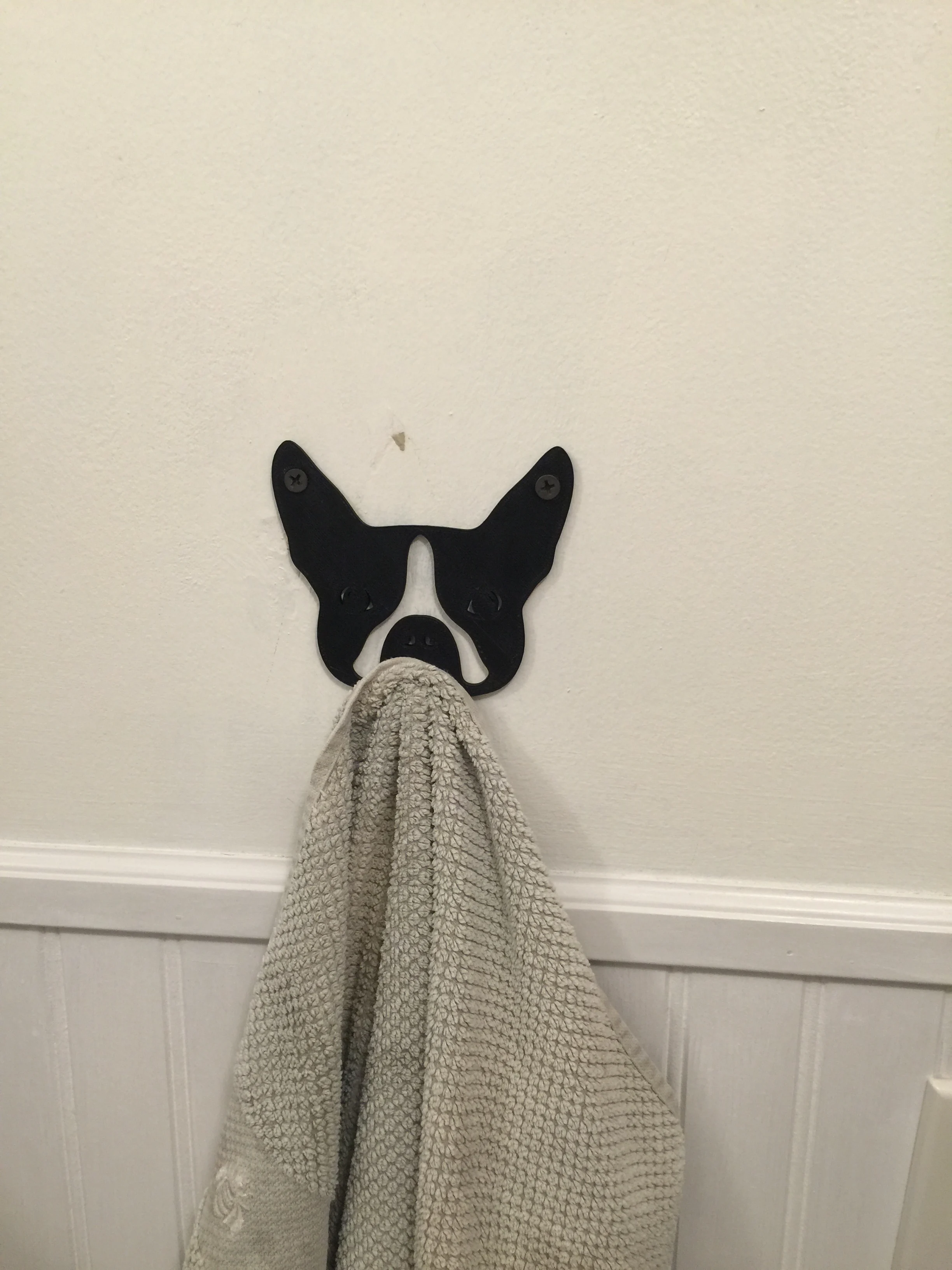 Boston Terrier Towel Hook