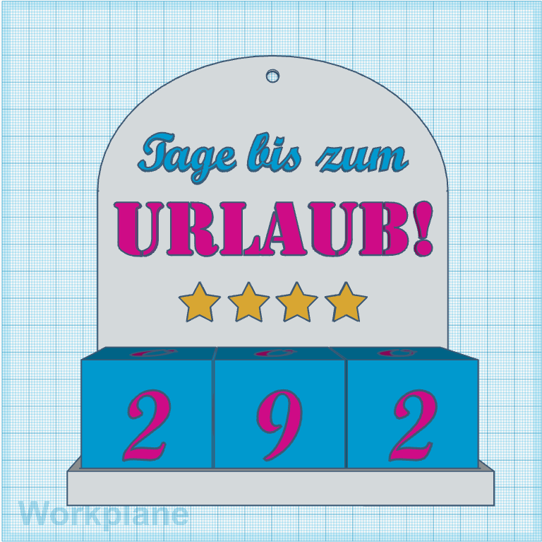 Urlaubs-Countdown dual color
