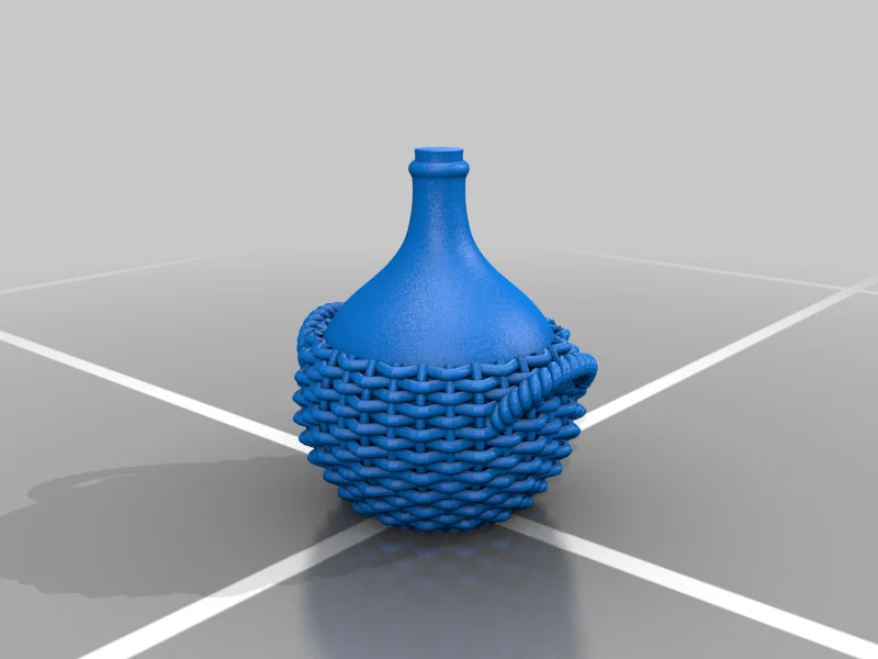 Pot with wicker trellis L