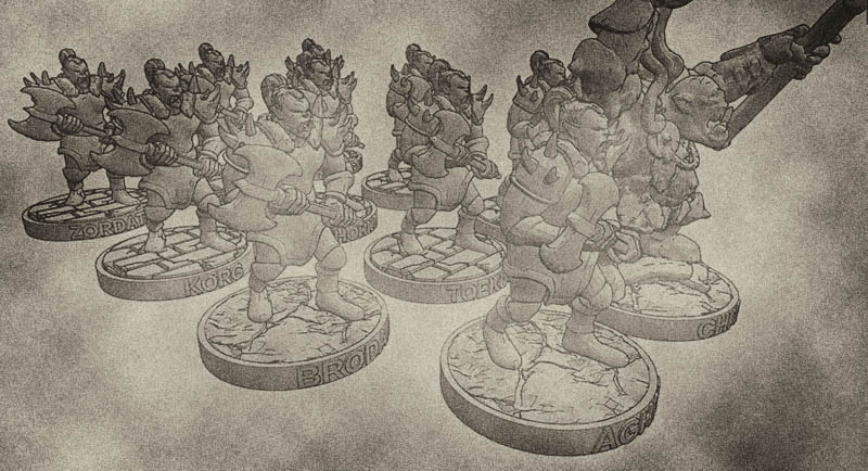Personalised 32mm bases for Orc / Ork Units for Dungeons & Dragons, Warhammer, 40k or other Tabletop Games