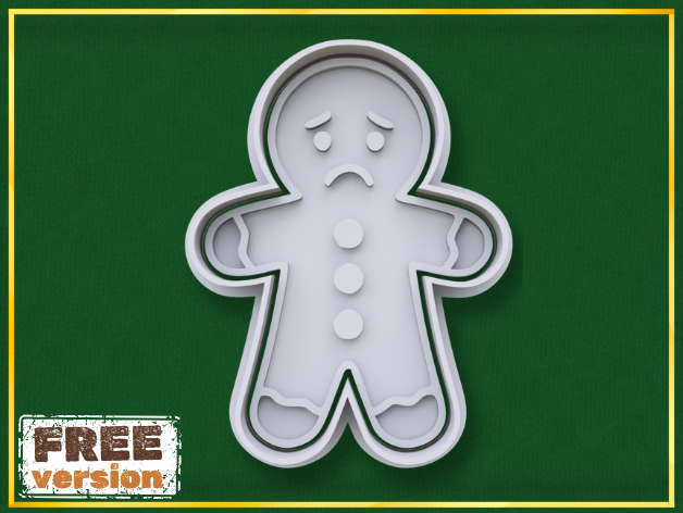 Sad Gingerbread Man Cookie Cutter