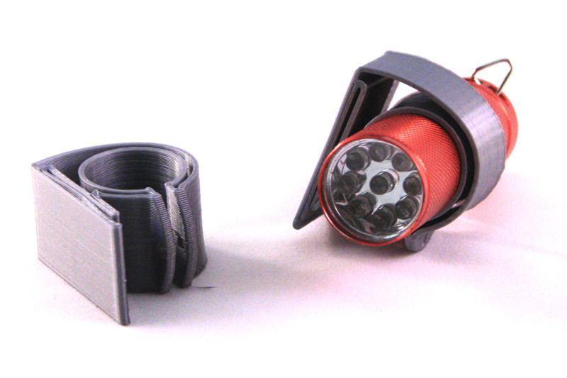 LED Flashlight Mount - for Mask and Goggle Straps