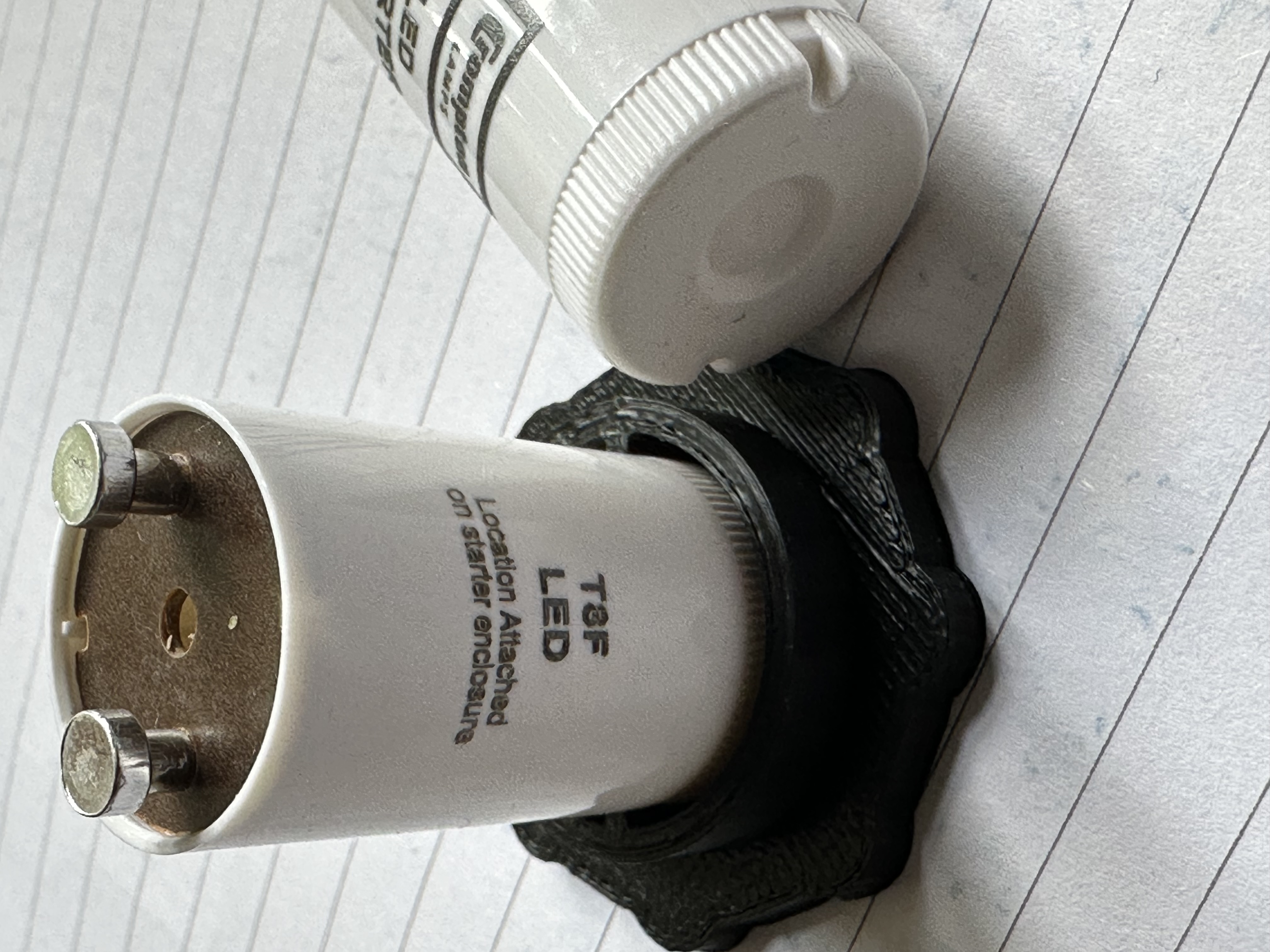 Fluorescent starter tool
