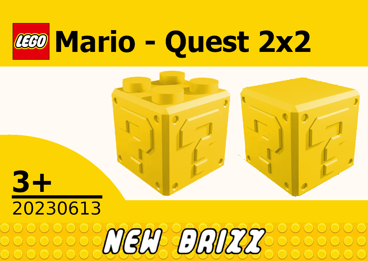 [L3go] new Brixx - Mario - Question Block - 2x2