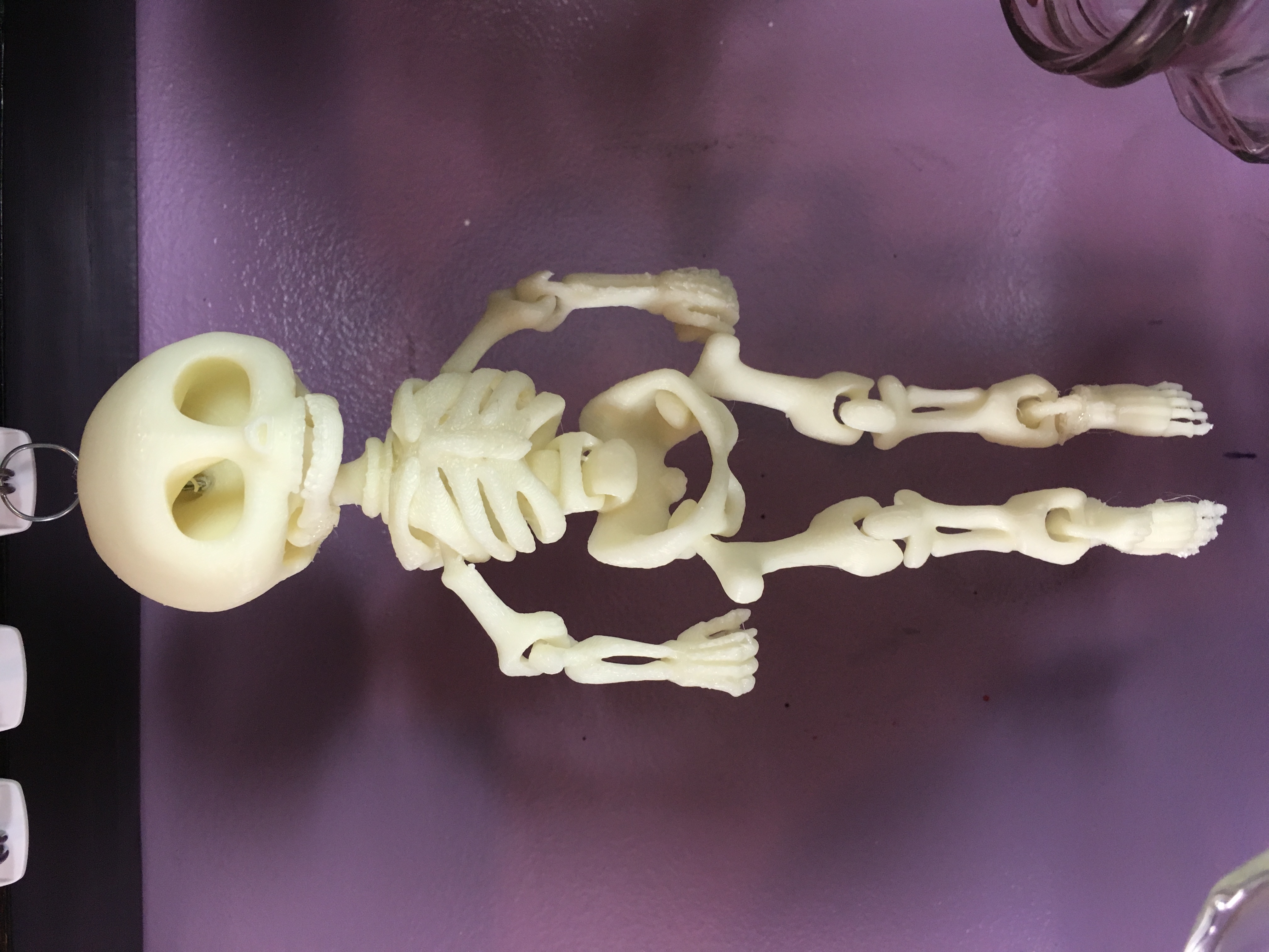 One Piece Print Dangling Skeleton
