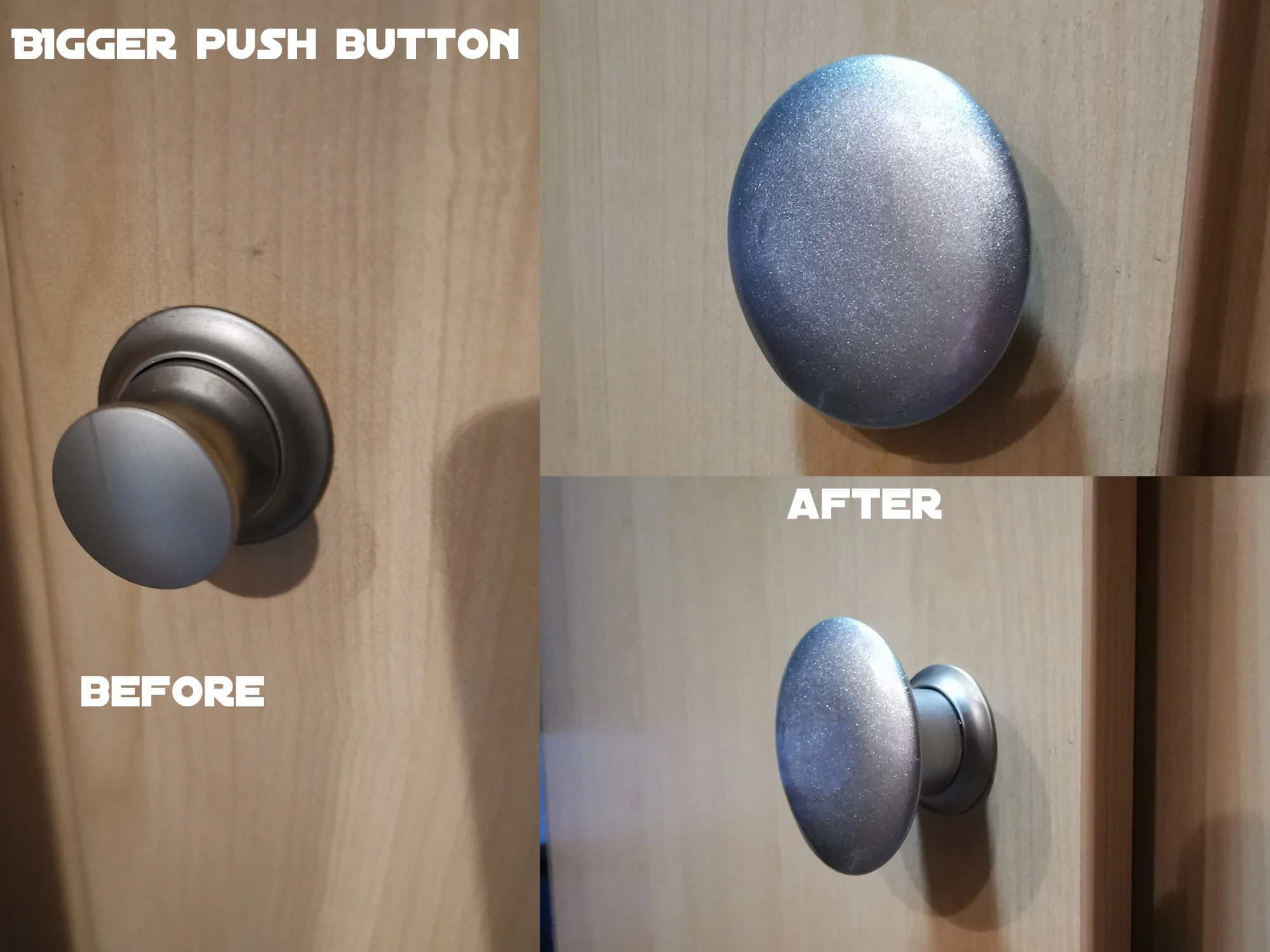 Bigger camper/caravan push-lock button Wohnmobil Camping Knopf