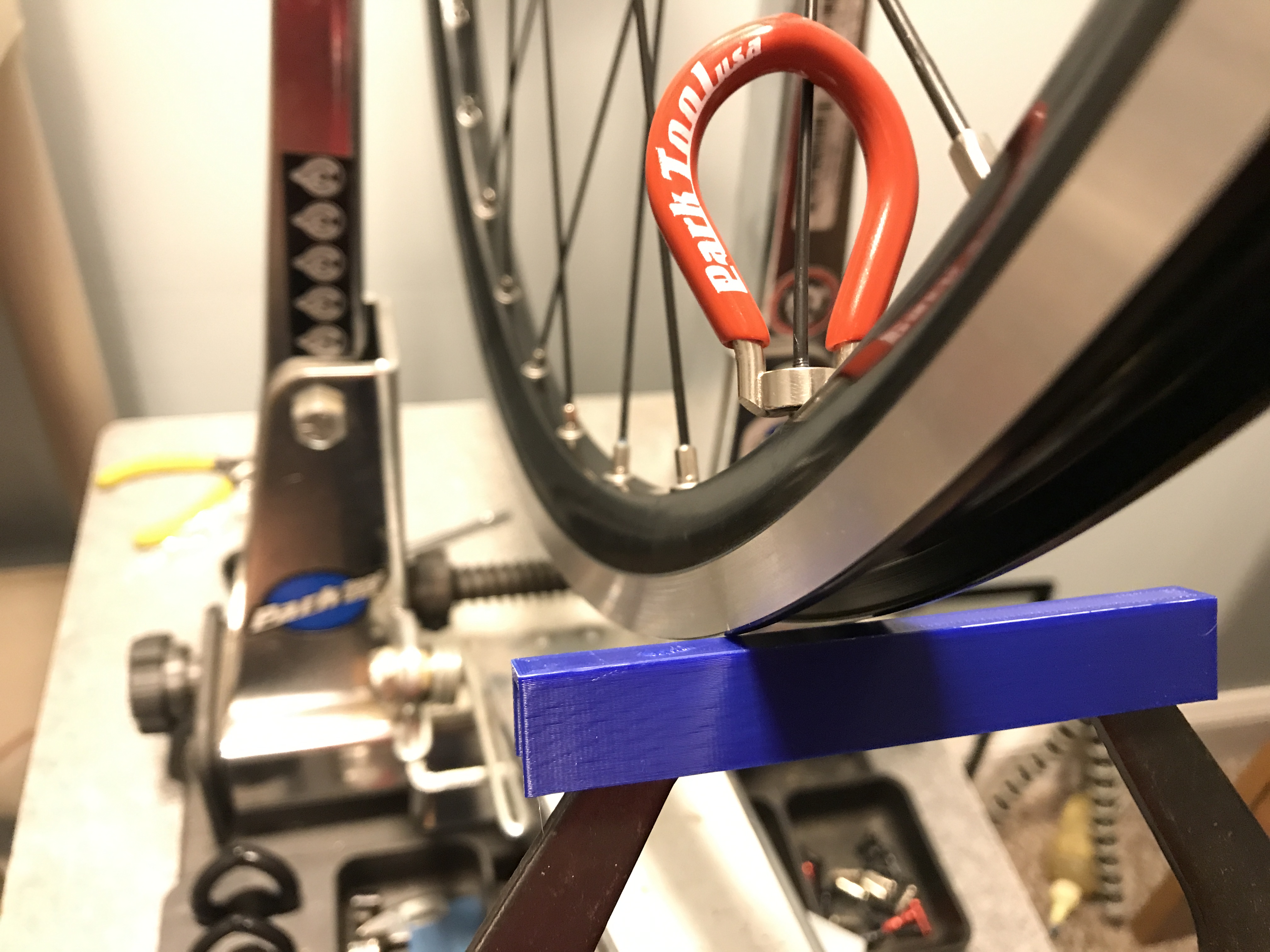 Park TS-1 truing stand radial hop indicator