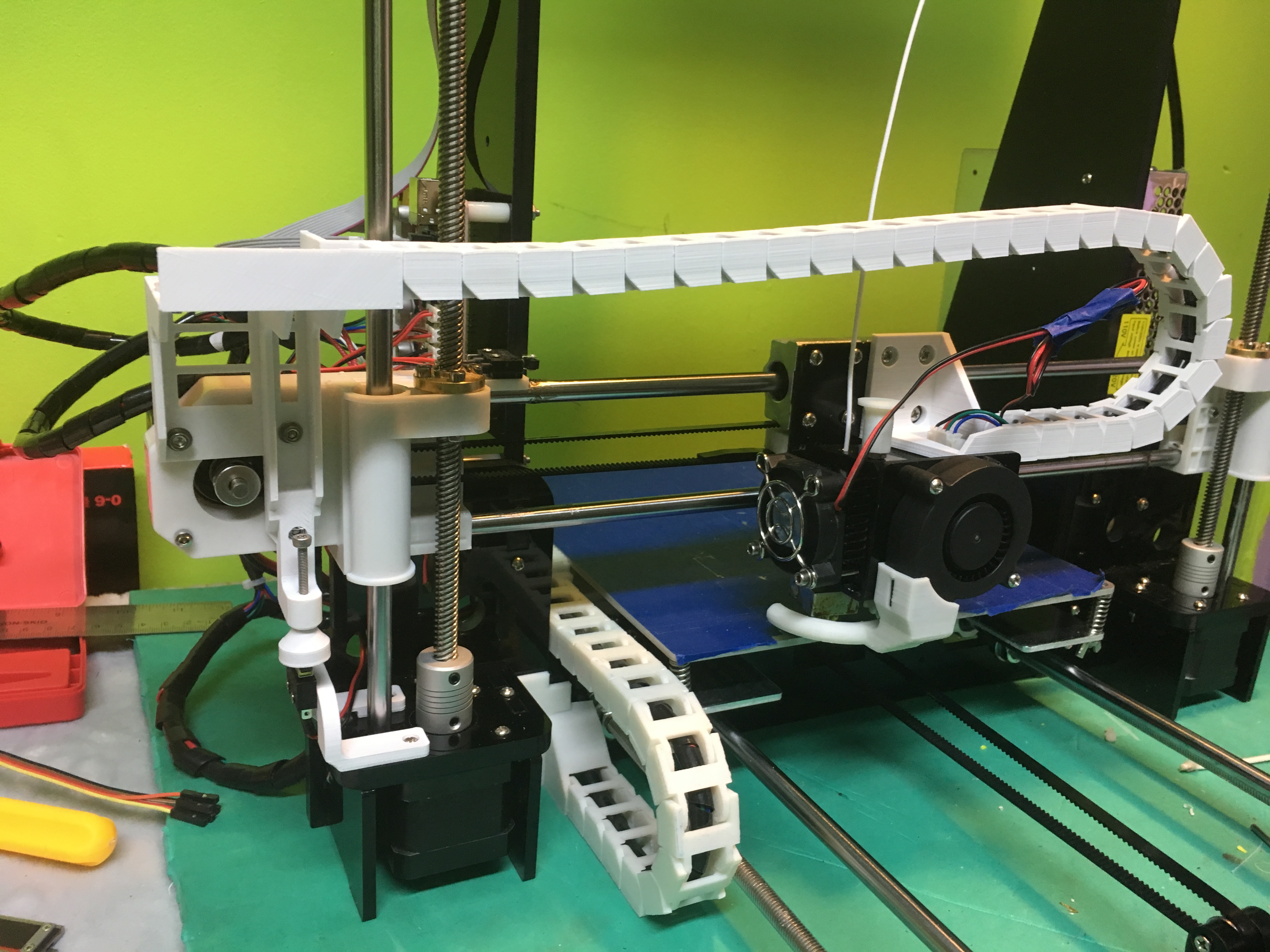 Anet a8 X-axis cable chain with z end-stop