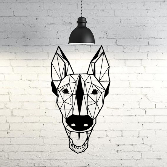 Trevor I Belgian Malinois dog wall sculpture 2D