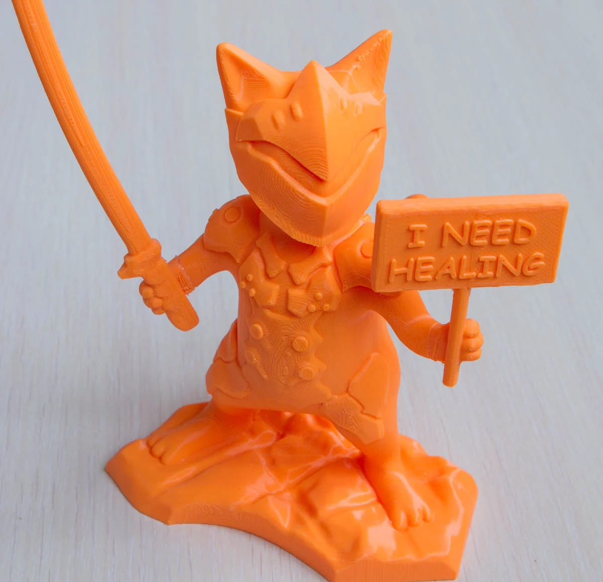 Genji Cat with sign