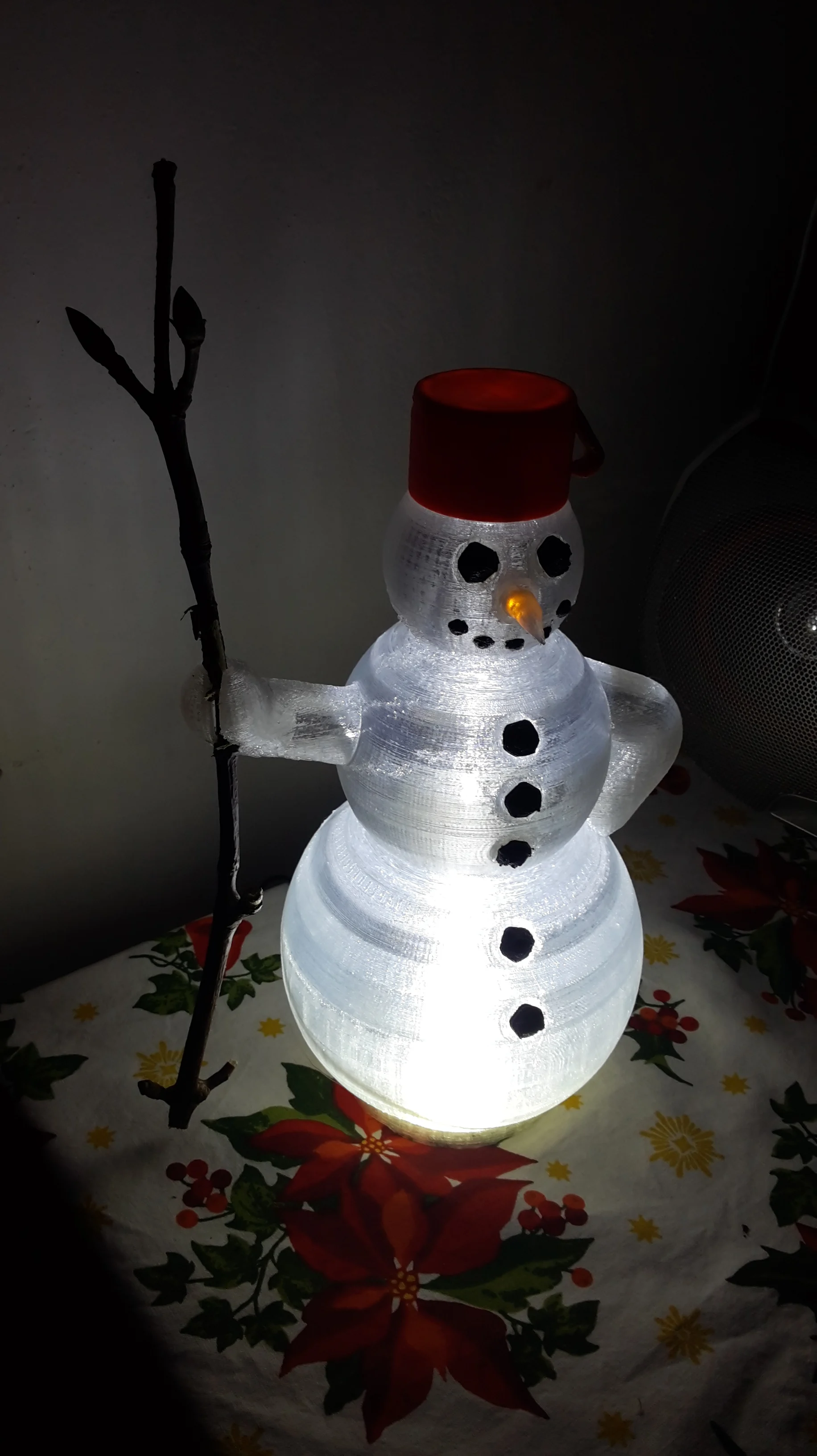 Cute big LED glowing snowman